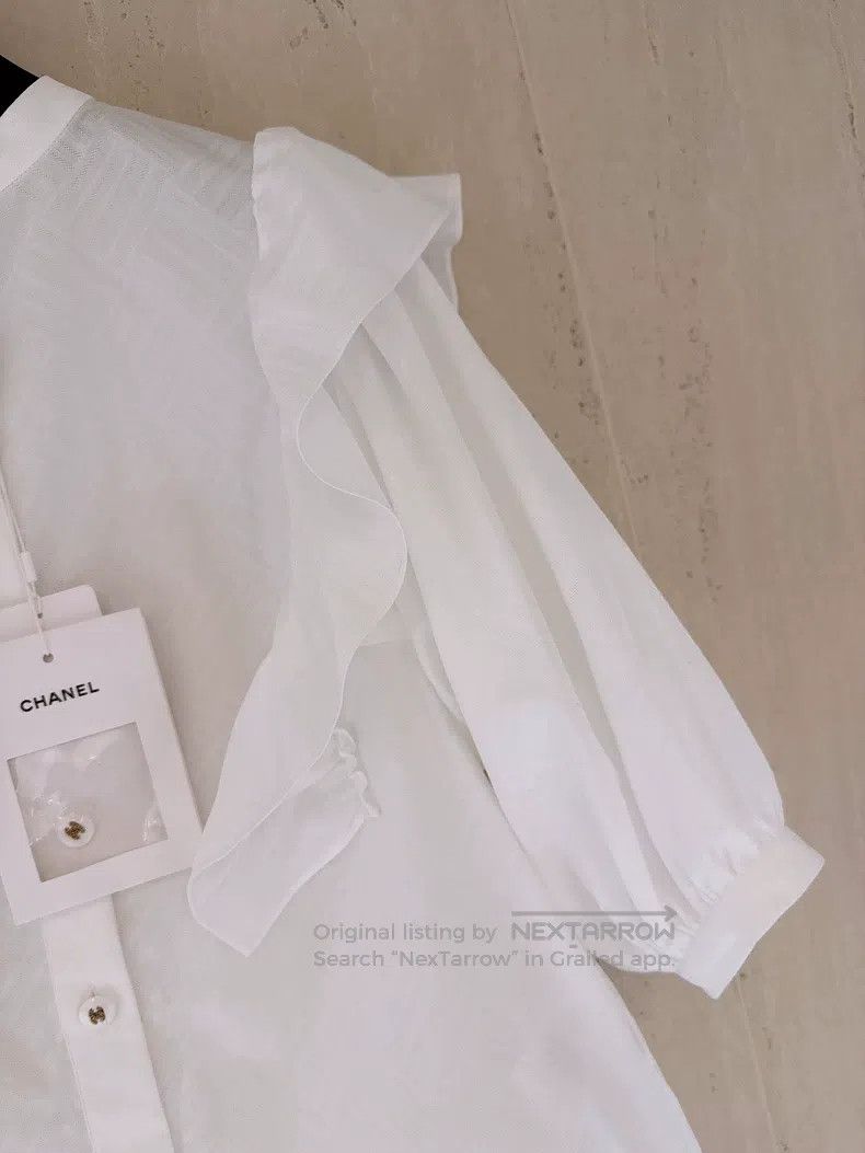 Chanel Chanel 23B Autumn and Winter Preview White Dark Patterned Size XS / US 0-2 / IT 36-38 - 3 Thumbnail