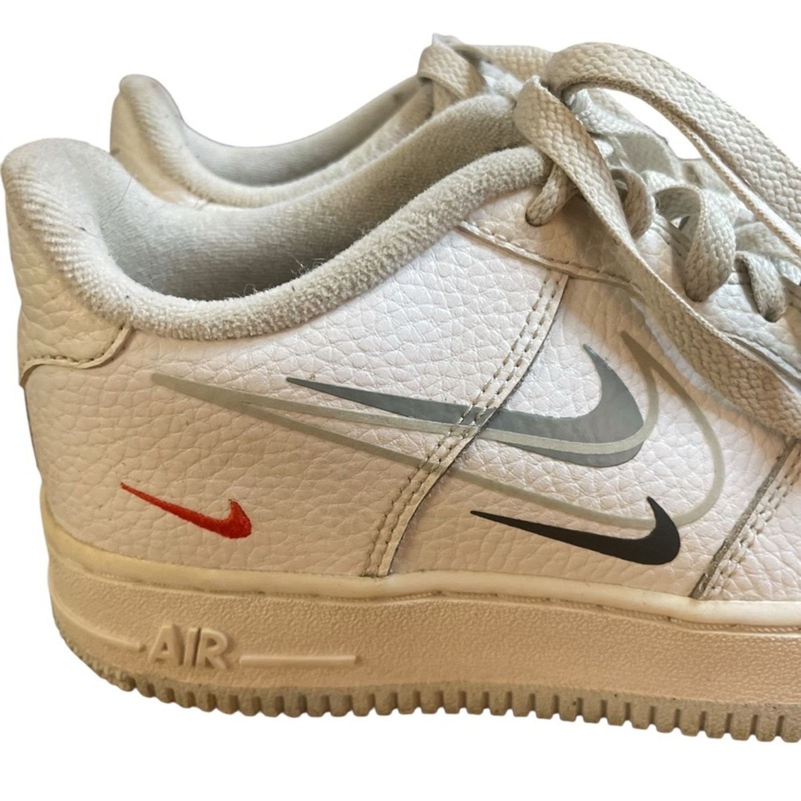Nike Nike Air Force 1 GS 'White Multi-Swoosh' Size 4Y/5.5W Size US 5.5 / IT 35.5 - 5 Thumbnail