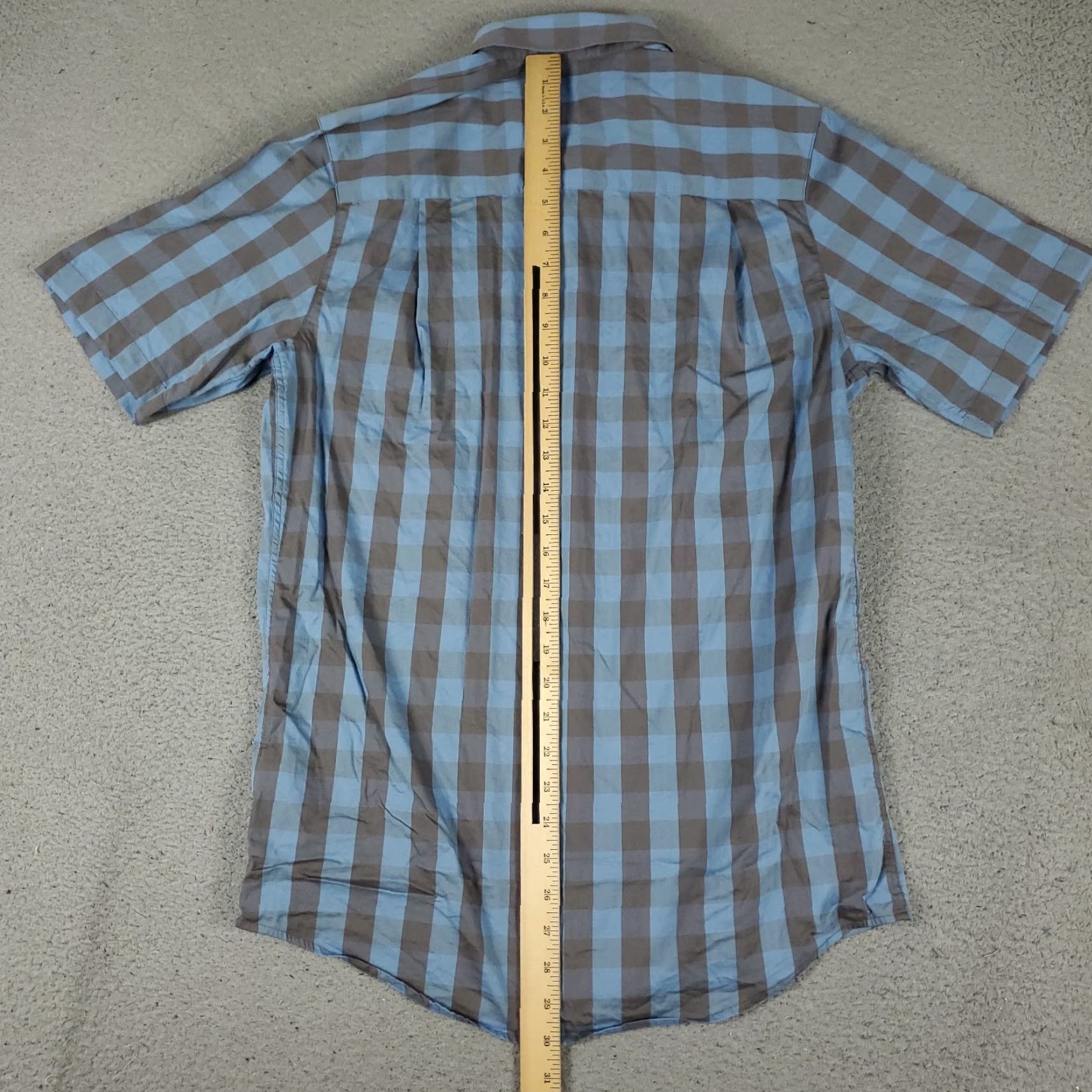TravisMathew Travis Mathew Shirt Mens Size XL Blue Gray Check Nylon Button Up Short Sleeve Size US XL / EU 56 / 4 - 3 Thumbnail