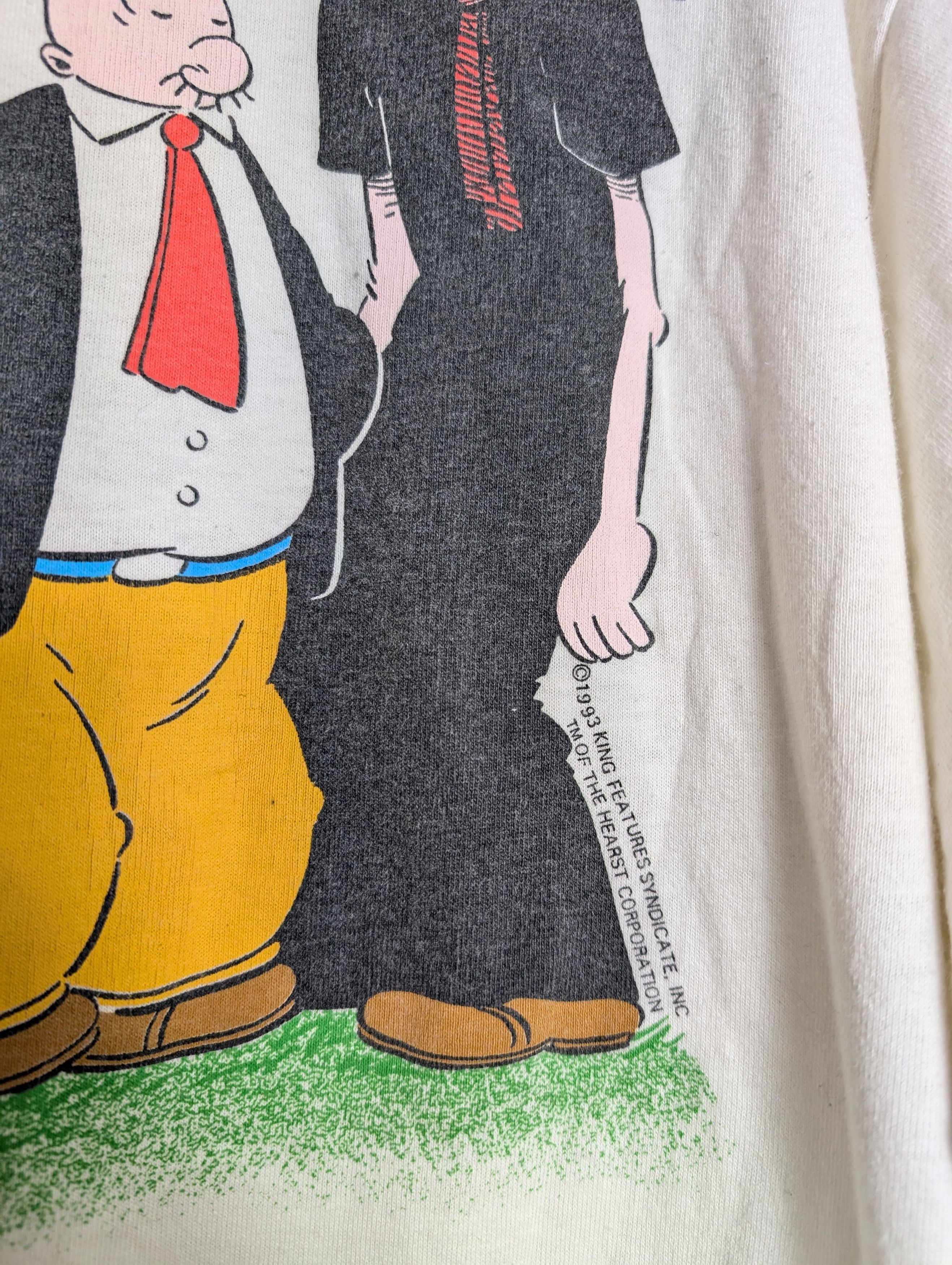 Vintage 1993 Vintage Popeye T-Shirt Single Stitch Made in USA Size US XL / EU 56 / 4 - 3 Thumbnail