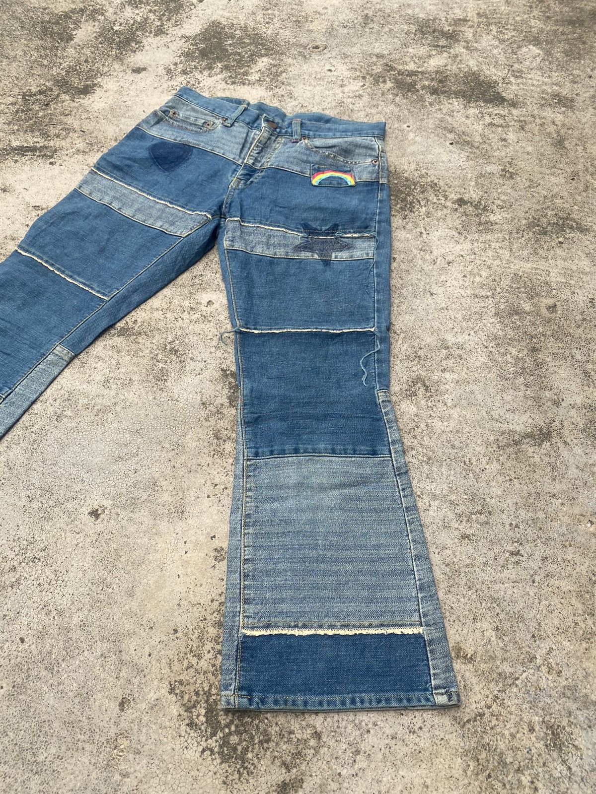 Hysteric Glamour × Japanese Brand Flare Jeans Hysteric Glamour Hagi Patches Bootcut Size US 28 / EU 44 - 2 Thumbnail