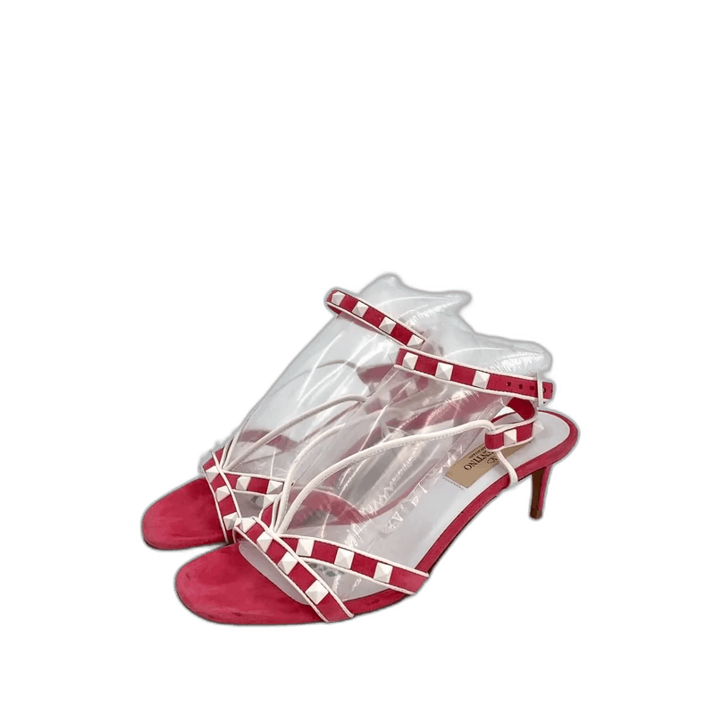 Valentino Valentino Pink Studded High Heel Sandals Size US 6 / EU 39 - 1 Thumbnail