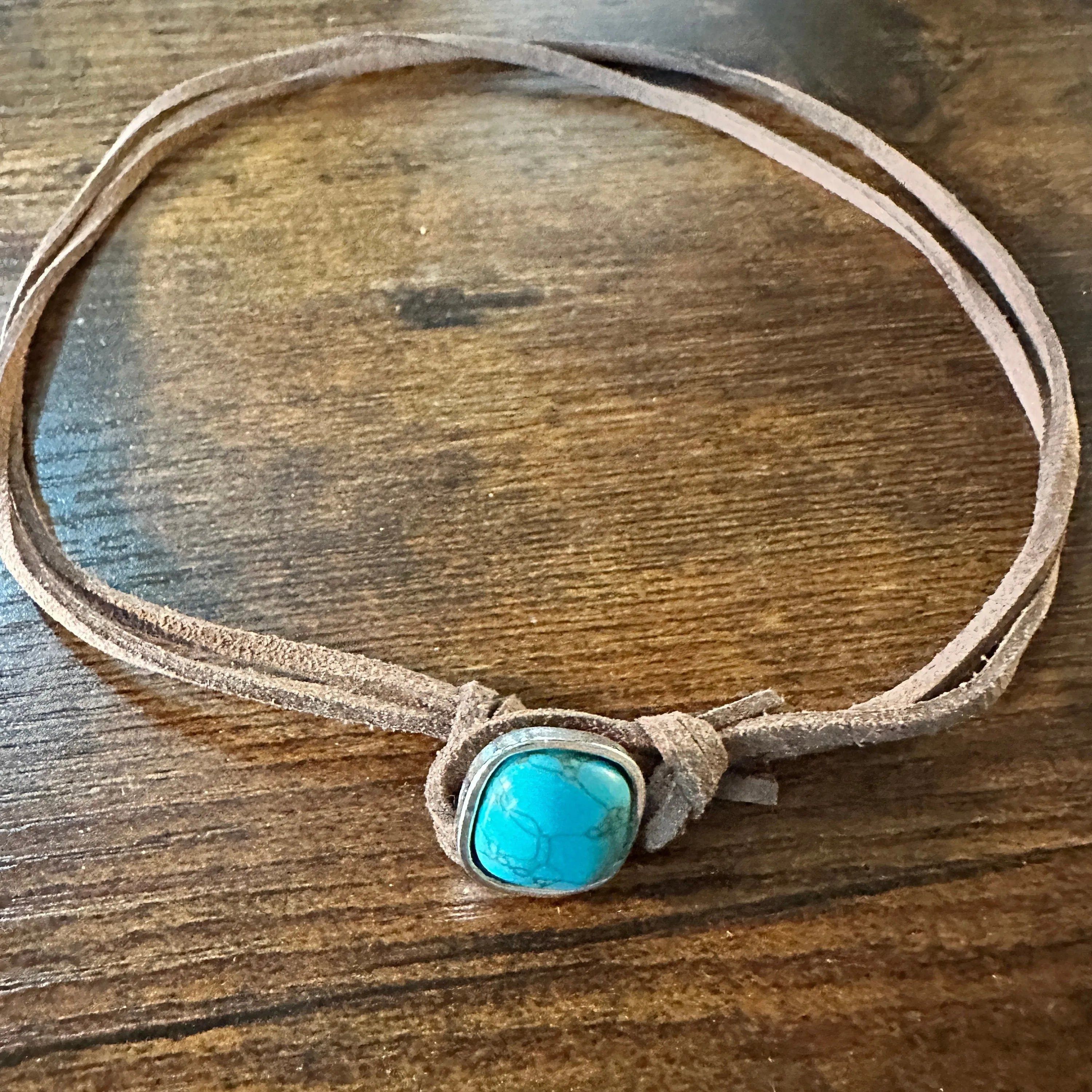 Other Boho Western Leather Cord Cowgirl Choker Necklace, Brown Lea Size ONE SIZE - 2 Thumbnail