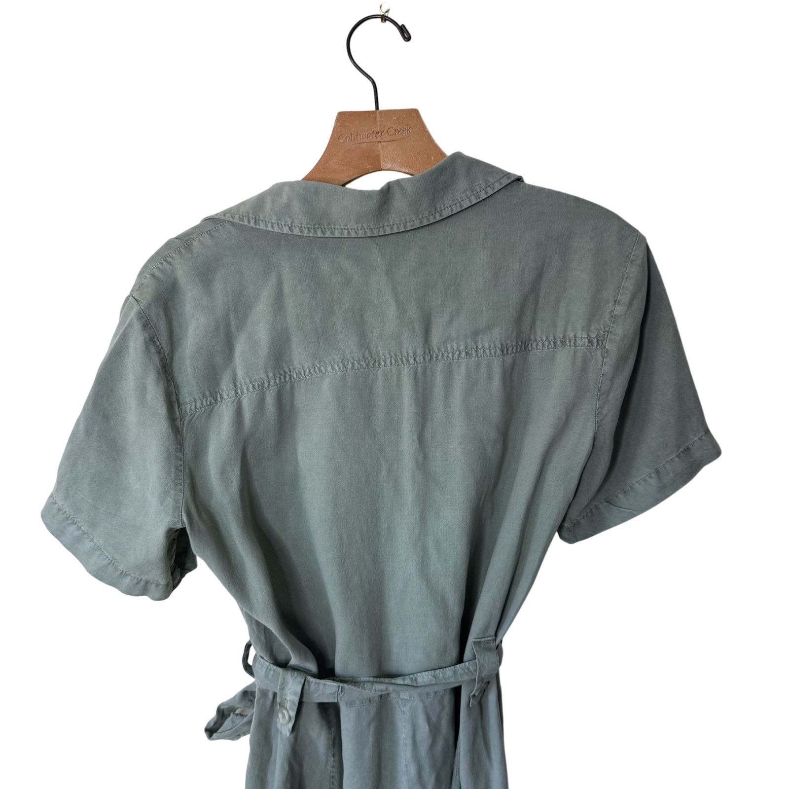 Bella Dahl BELLA DAHL Utility Short Sleeve Button Up Jumpsuit Small Size 26" / US 2 / IT 38 - 5 Thumbnail