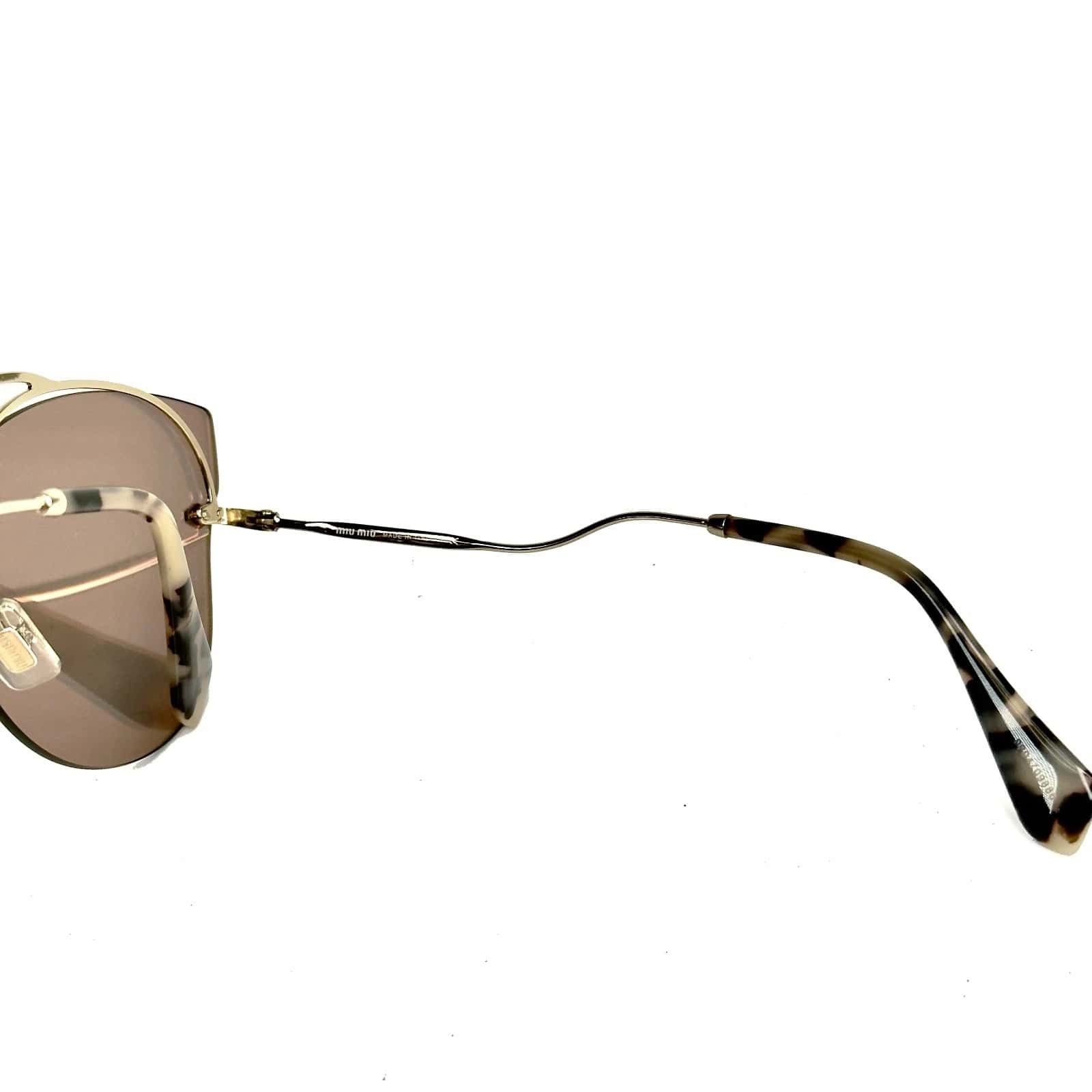 Miu Miu MIU MIU MU52SS SCENIQUE Butterfly 52S Gold Peach Sunglasses Size ONE SIZE - 3 Thumbnail