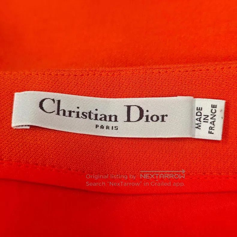 Dior Dior Orange wool mulberry silk short skirt Size 24" / US 00 / IT 34 - 5 Thumbnail