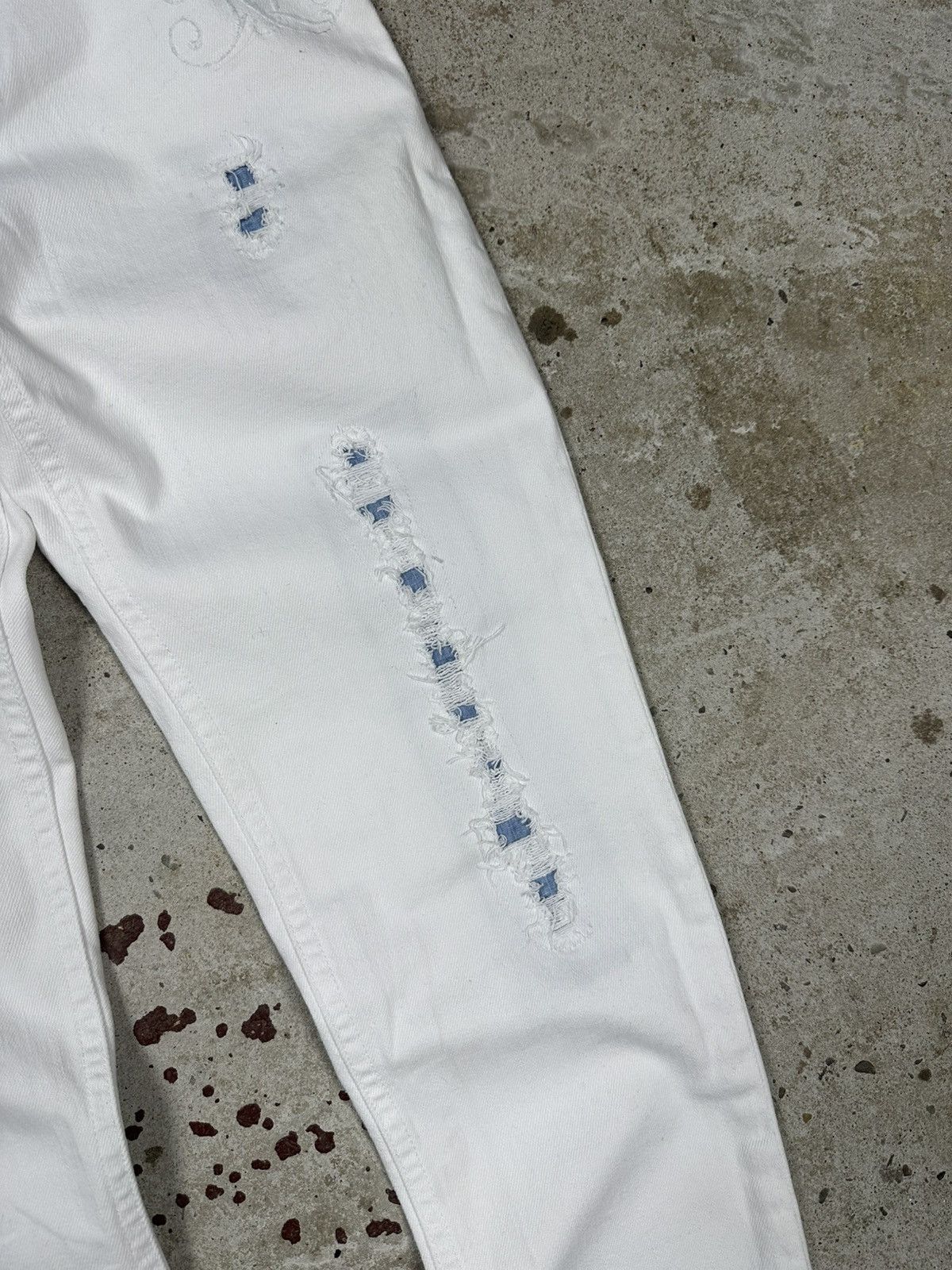 Polo Ralph Lauren × Vintage Vintage Y2K Ralph Lauren Reworked Patched Denim Pants Jeans Size US 27 - 6 Thumbnail
