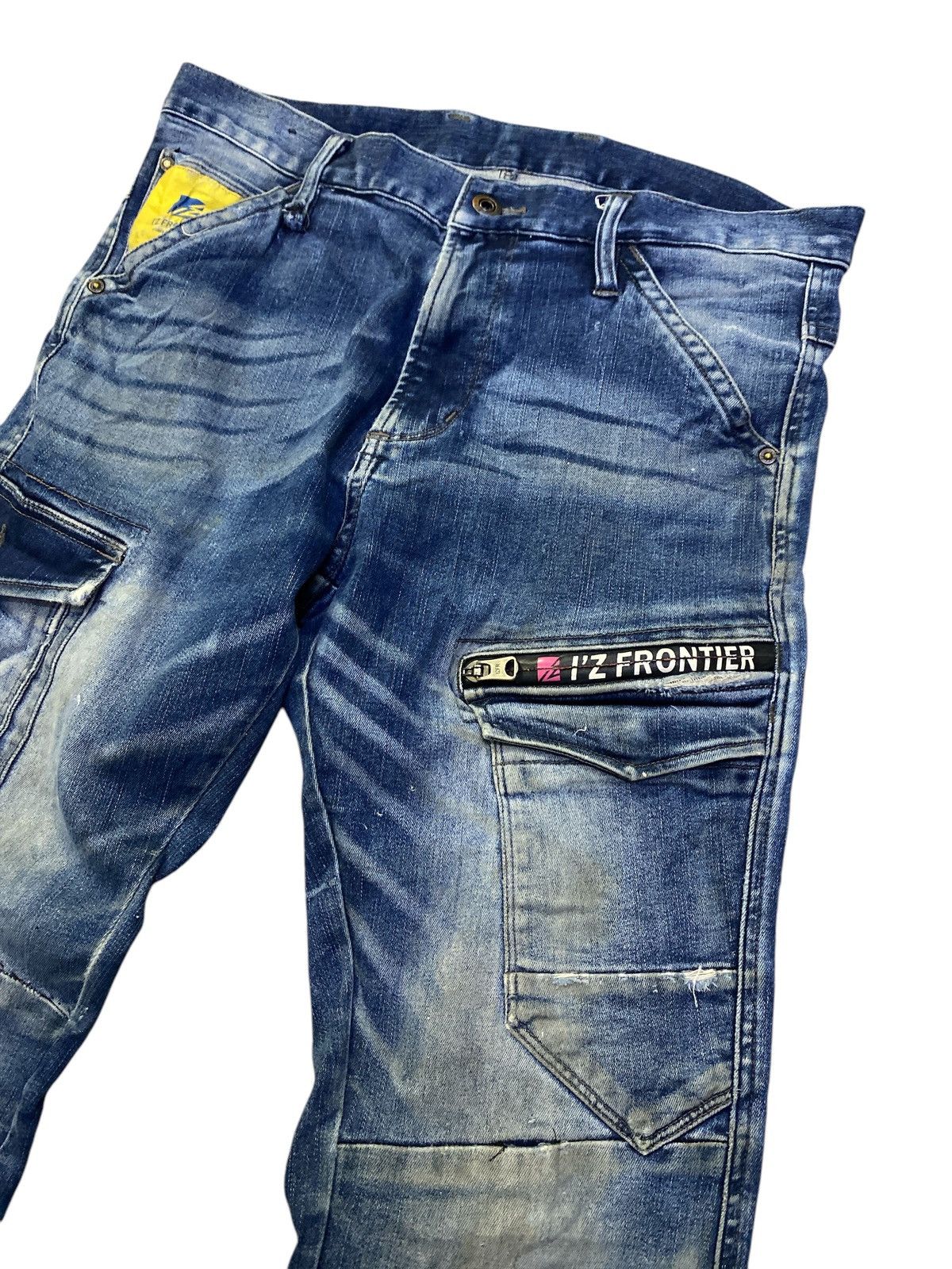 FRONTEER × Japanese Brand I.Z Fronteer Workwear Heavy Cargo Denim Size US 31 - 2 Thumbnail
