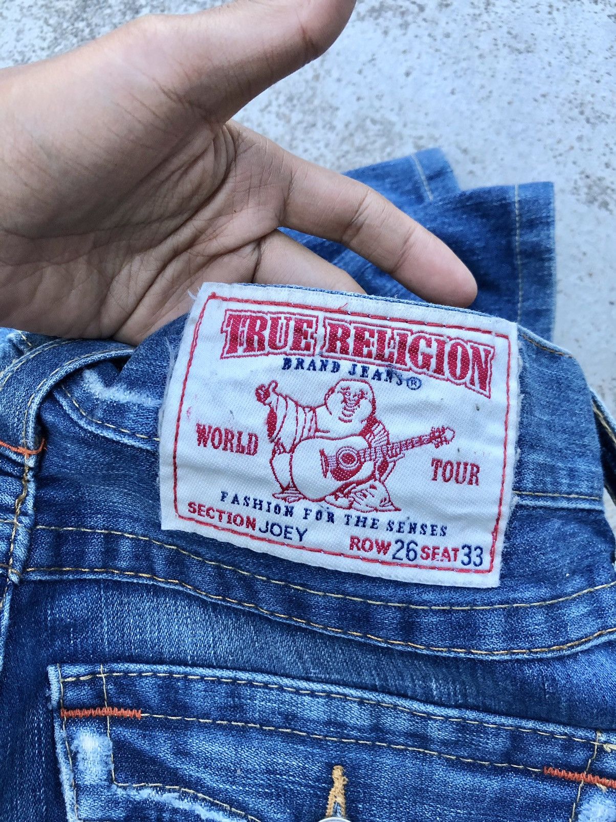 True Religion FLARED TWIST WASHED BLUE DENIM Size 28" / US 6 / IT 42 - 3 Thumbnail