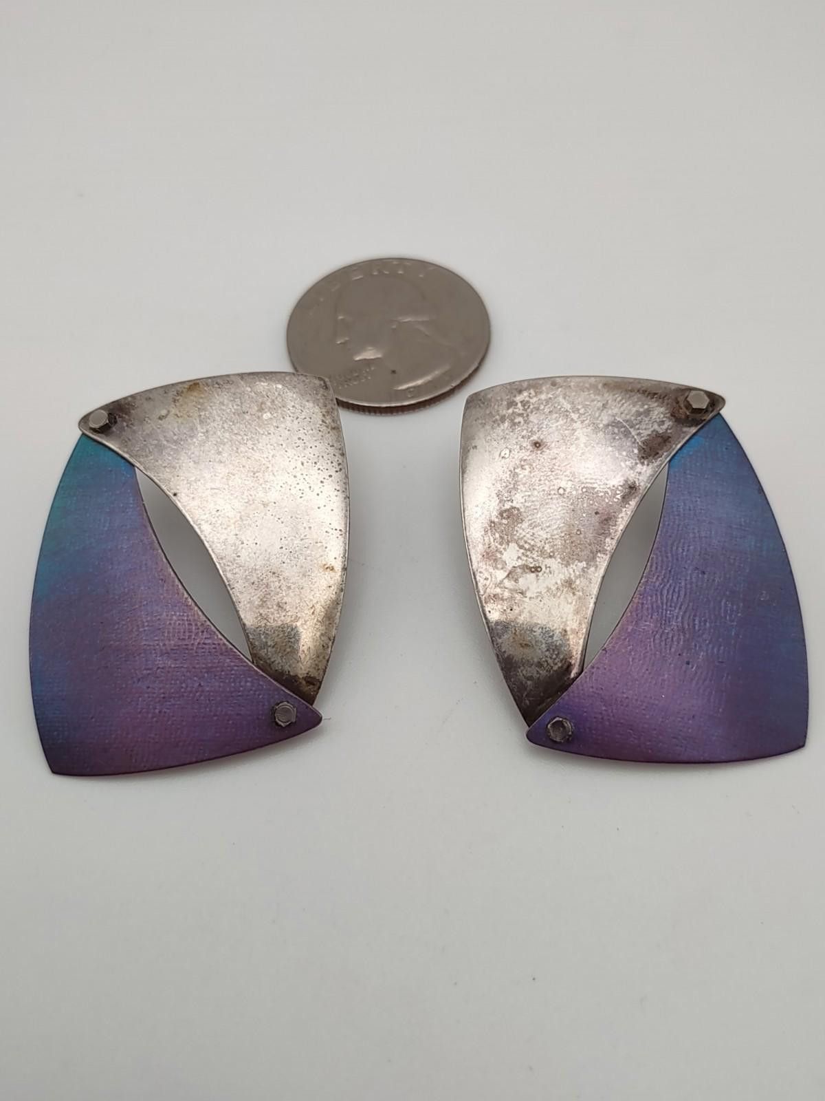 Other Idelle Hammond Sass Sterling Titanium Modernist Earrings Size ONE SIZE - 5 Thumbnail