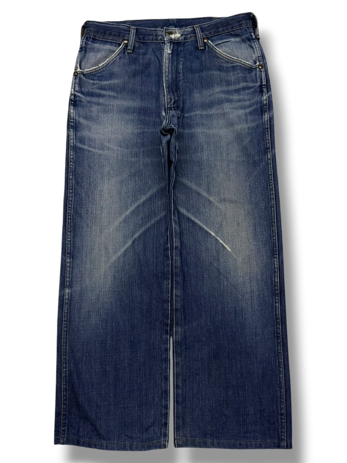 Wrangler Vintage Wrangler 11MWZ Japan Denim Jeans | Wide Straight W32 Size US 32 / EU 48 - 2 Thumbnail