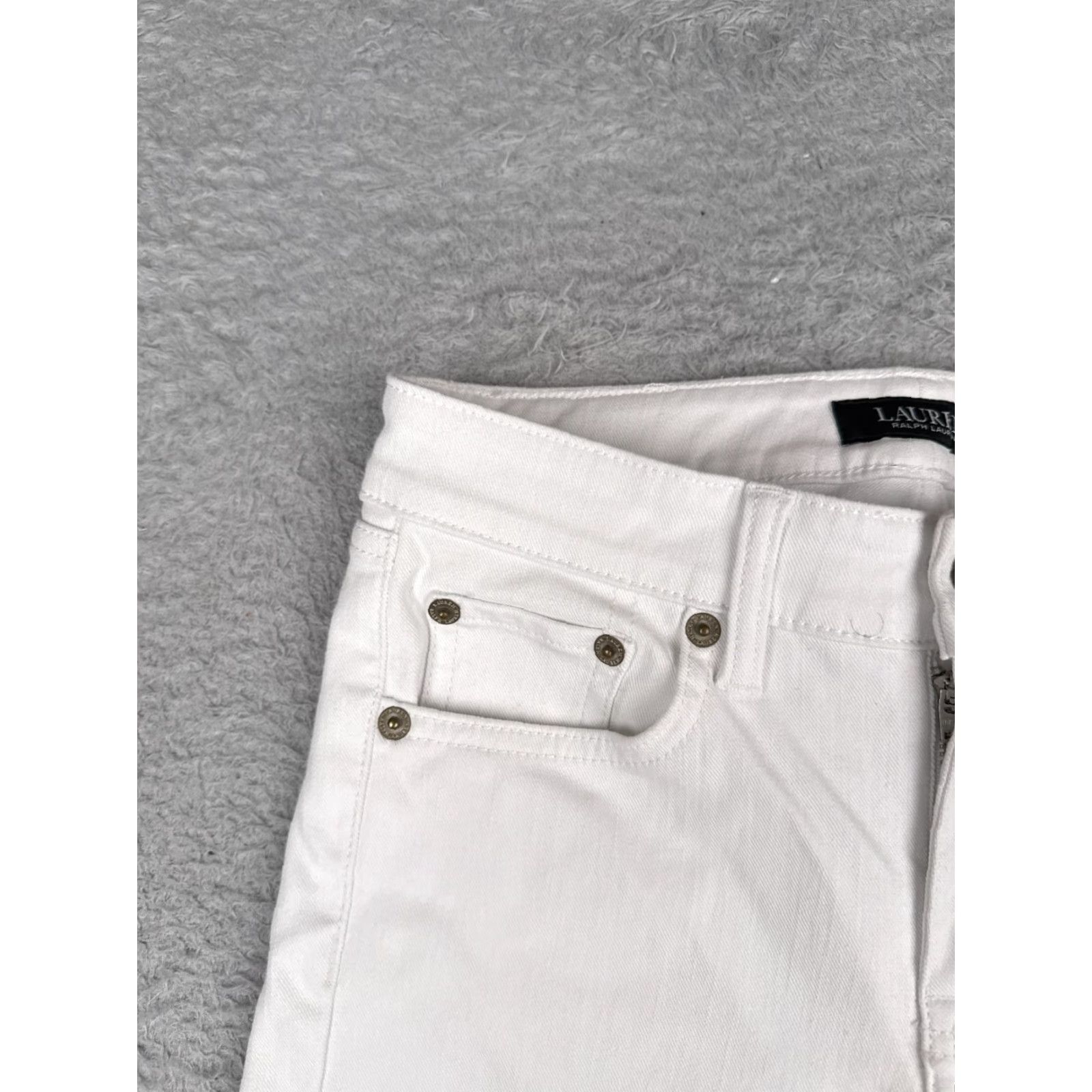 Ralph Lauren Lauren Ralph Lauren Shorts Women 00 White LRL Cutoff Denim Cotton Black Label Size 24" / US 00 / IT 34 - 4 Thumbnail