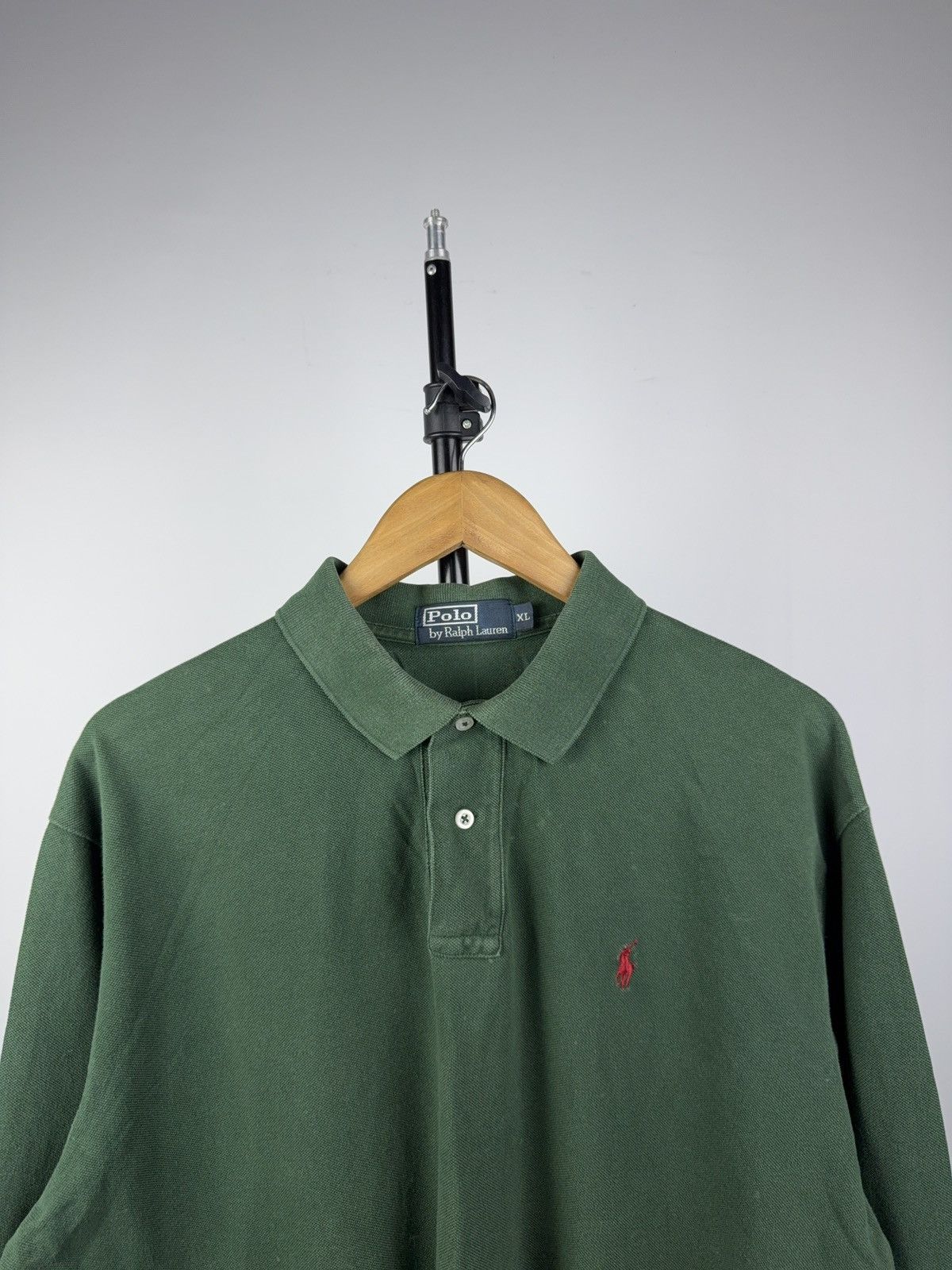 Polo Ralph Lauren 90s Retro Vintage Polo Ralph Lauren Long Sleeve Shirt Green Size US XL / EU 56 / 4 - 2 Thumbnail