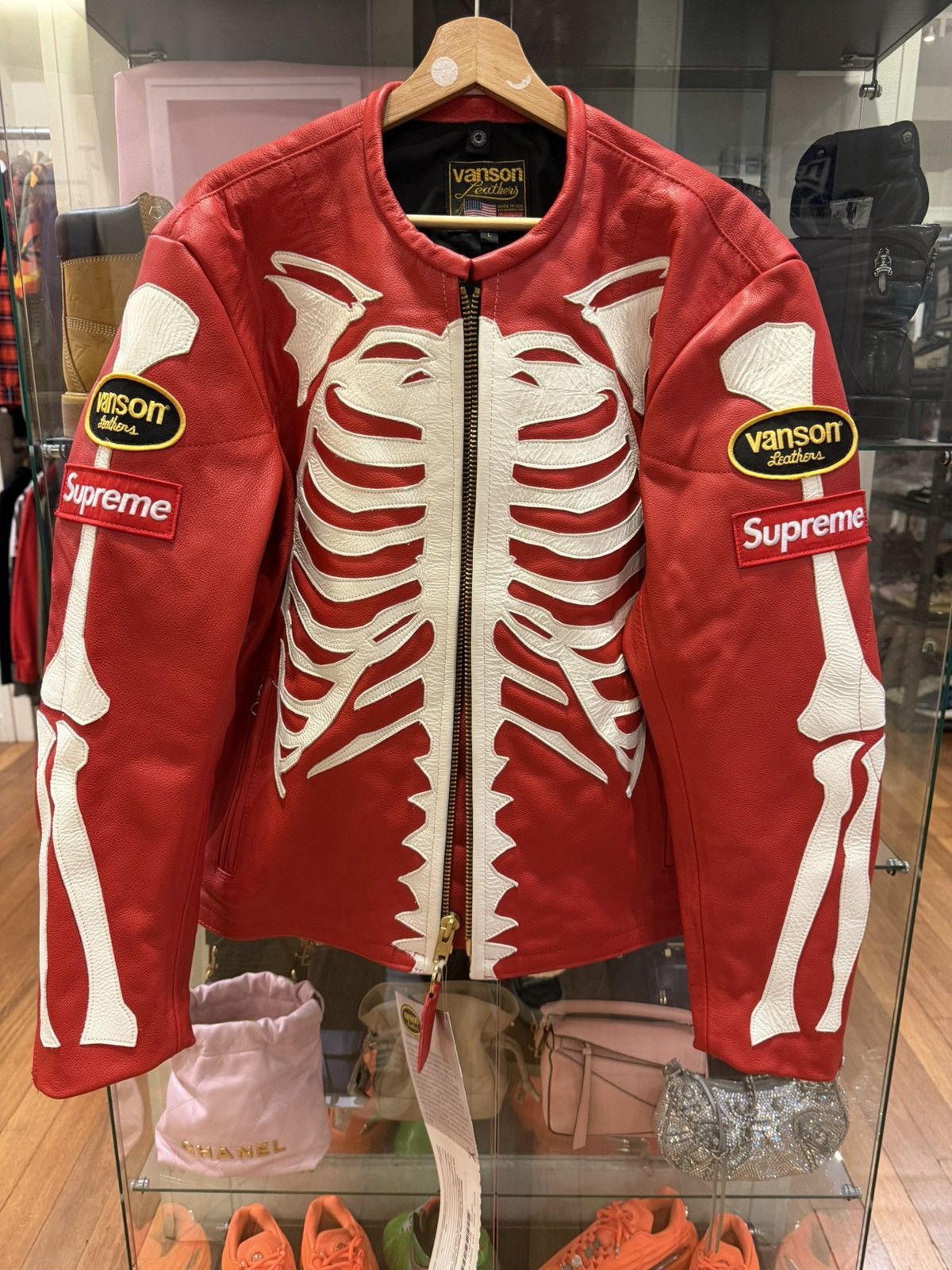 Supreme × Vanson Leathers Supreme Vanson Bones leather jacket FW17