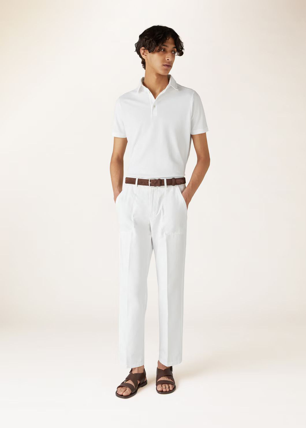 Loro Piana o1w1db10125 FAI1315 Polo Shirt in White Size US S / EU 44-46 / 1 - 3 Thumbnail