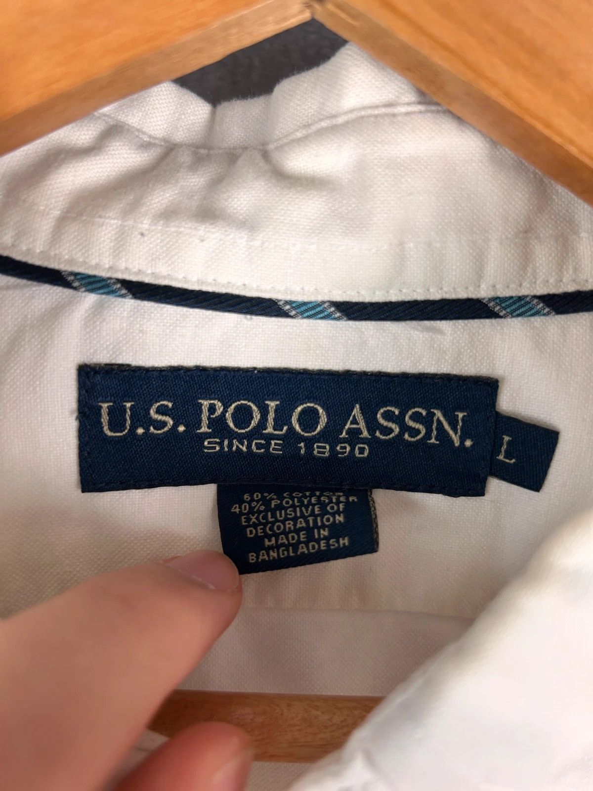U.S. Polo Assn. US. Polo. Assn white longsleeve shirt white mini logo pony Size US L / EU 52-54 / 3 - 5 Thumbnail