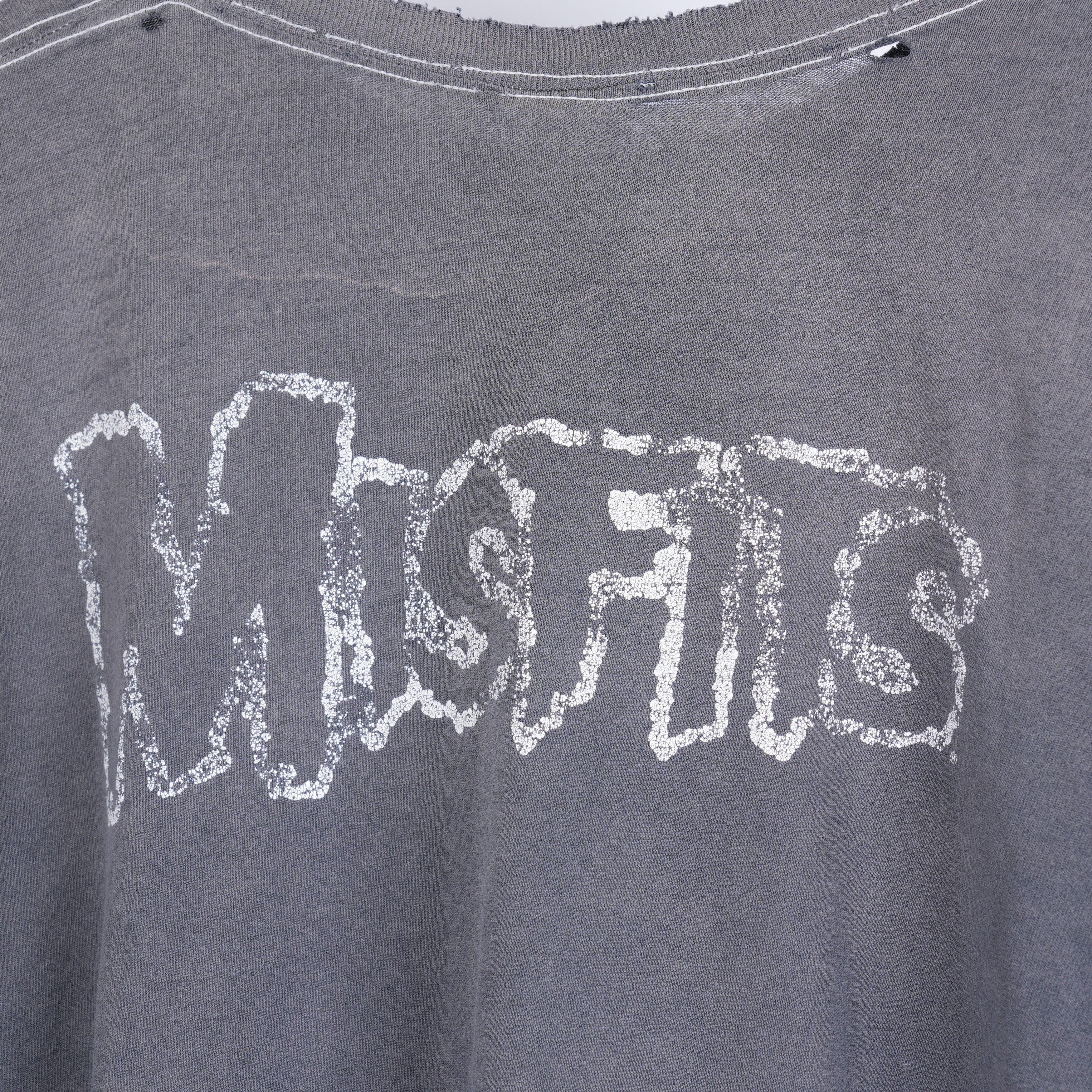 Vintage VINTAGE MISFITS THRASHED SKULL TEE Size US L / EU 52-54 / 3 - 4 Thumbnail