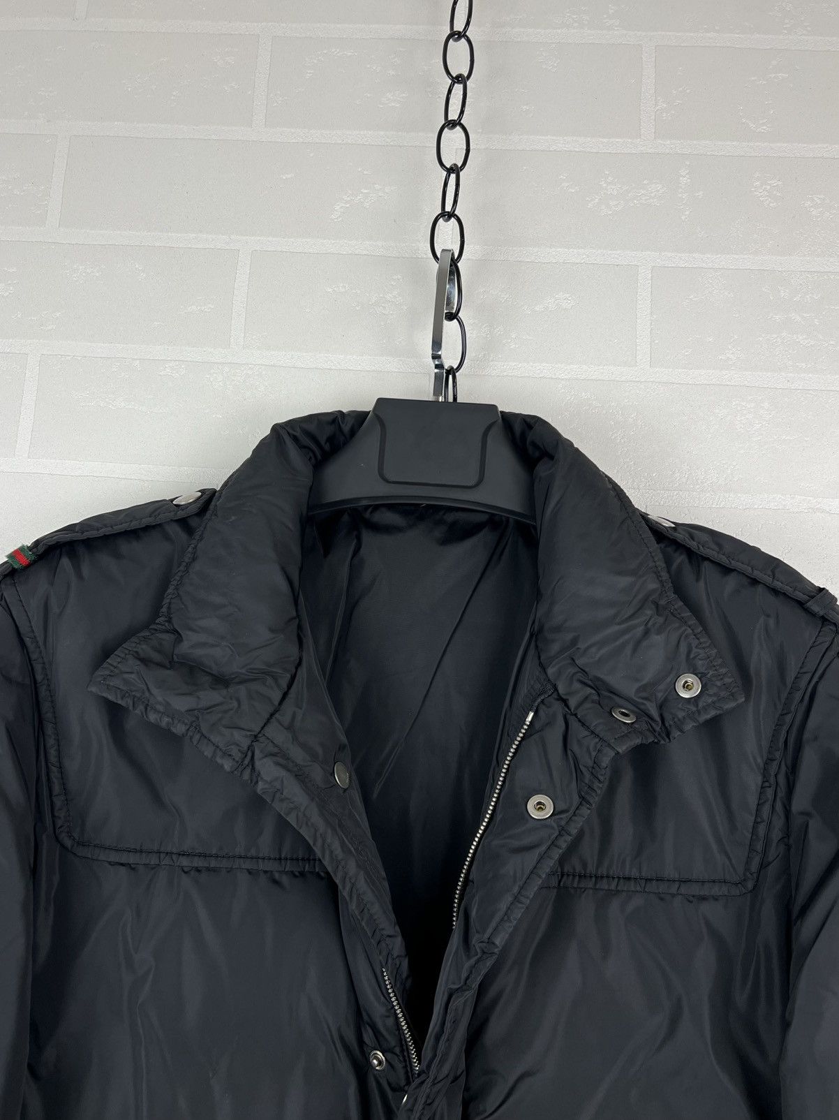 Gucci GUCCI Down Puffer Jacket Web Stripe by Tom Ford Black Men's Size US L / EU 52-54 / 3 - 6 Thumbnail