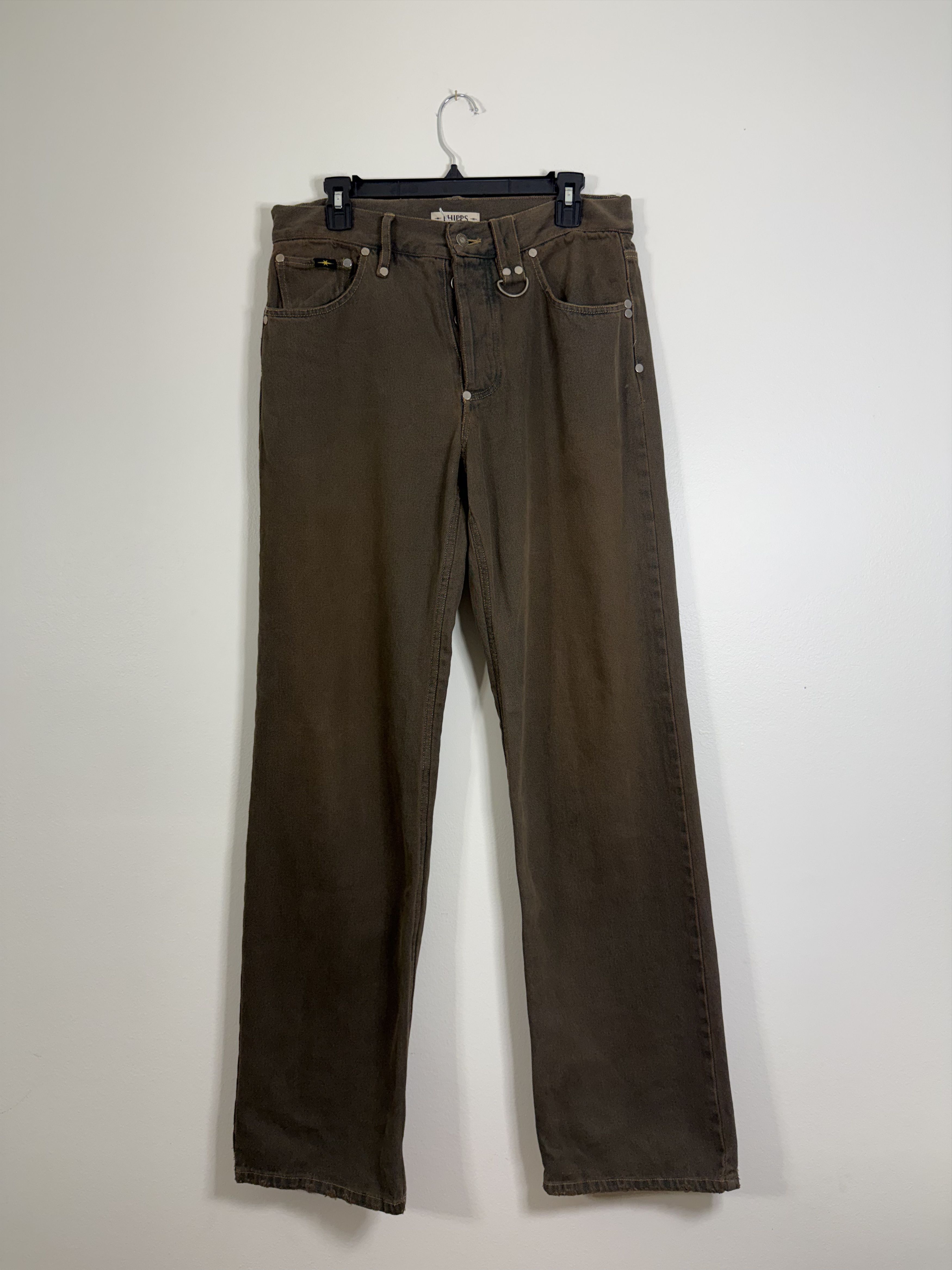 Phipps Brown Washed Sample Denim Pants Size US 32 / EU 48 - 1 Thumbnail