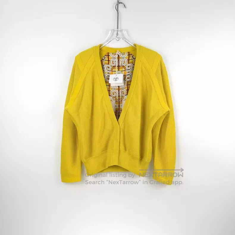 Hermes Hermes Yellow Alpaca Wool Cardigan Size XS / US 0-2 / IT 36-38 - 3 Thumbnail