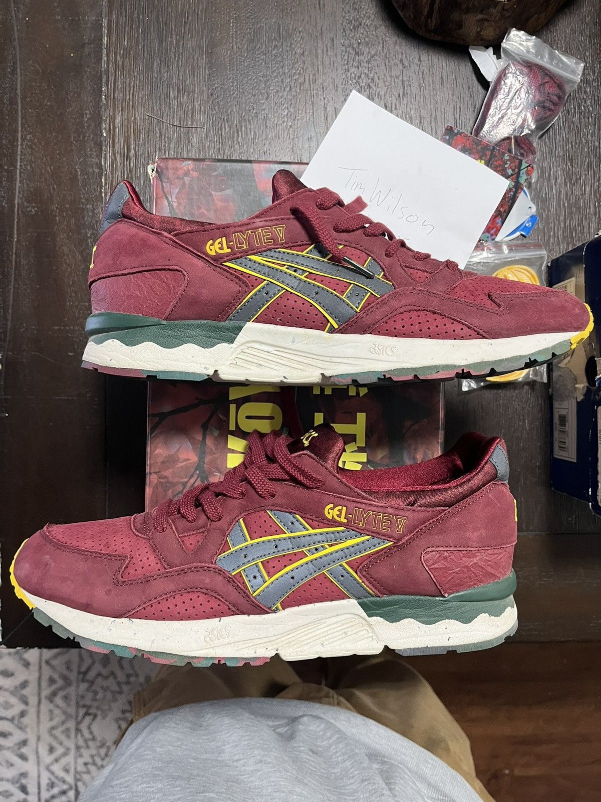 Asics Asics GLV x The Good Will Out “Koyo” Burgundy Black Yellow Size US 13 / EU 46 - 1 Thumbnail