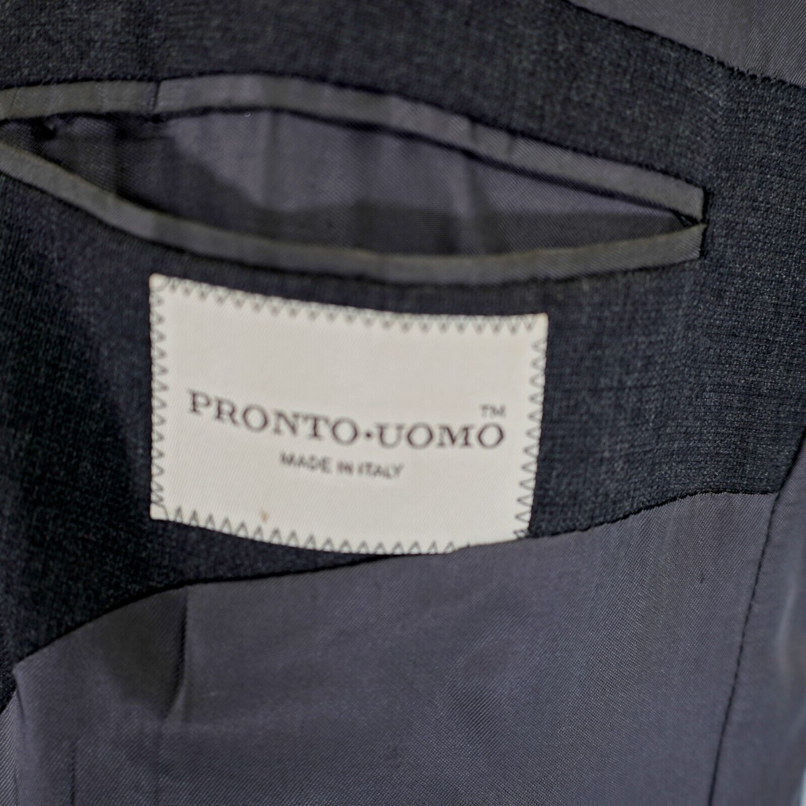 Pronto Uomo Pronto Uomo Lessona Natural Stretch Super 100s Worsted Wool Size 42R - 8 Thumbnail