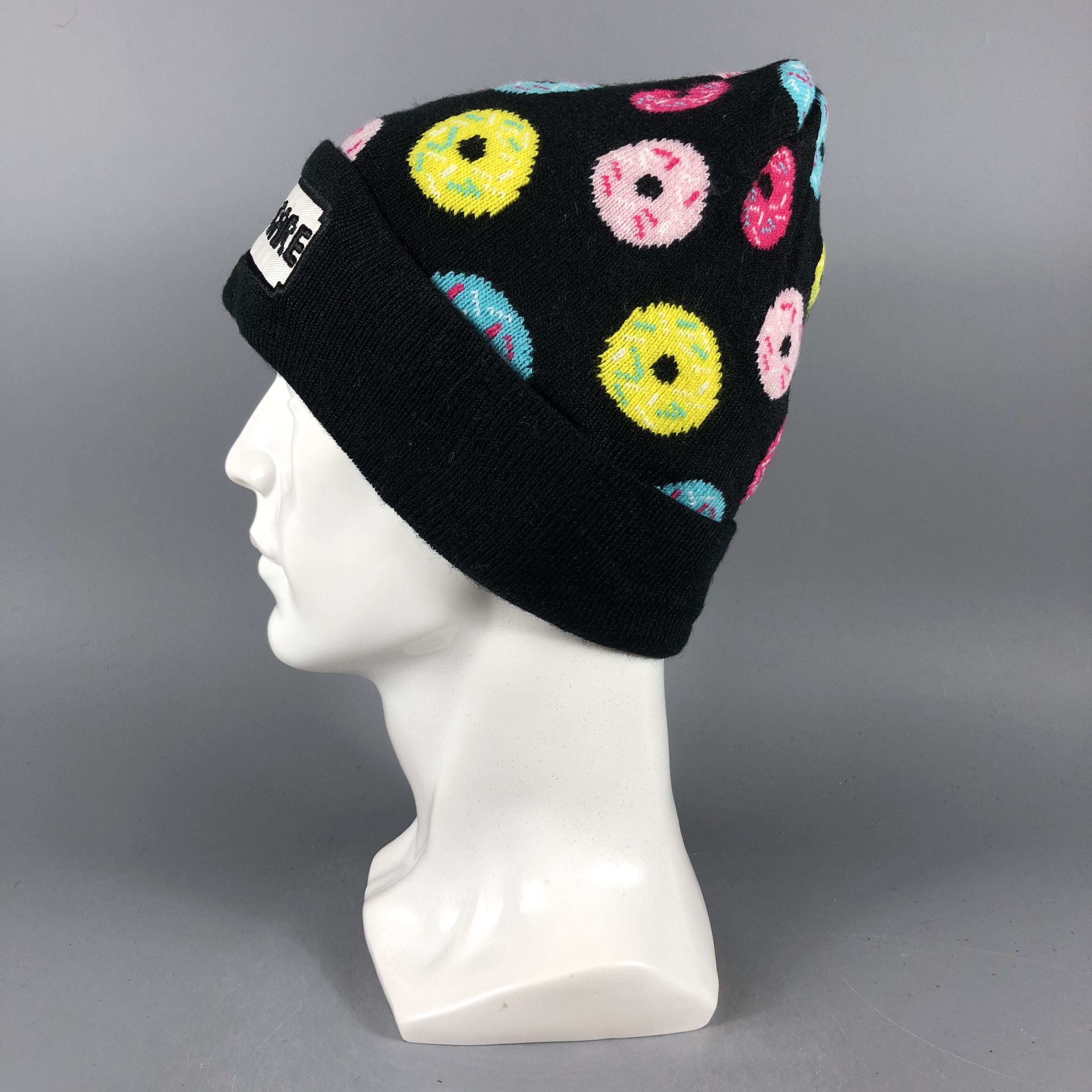 H&M × Vintage Divided H&M "I Donut Care" Beanie Snow Hat Snow Cap -D829 Size ONE SIZE - 1 Thumbnail