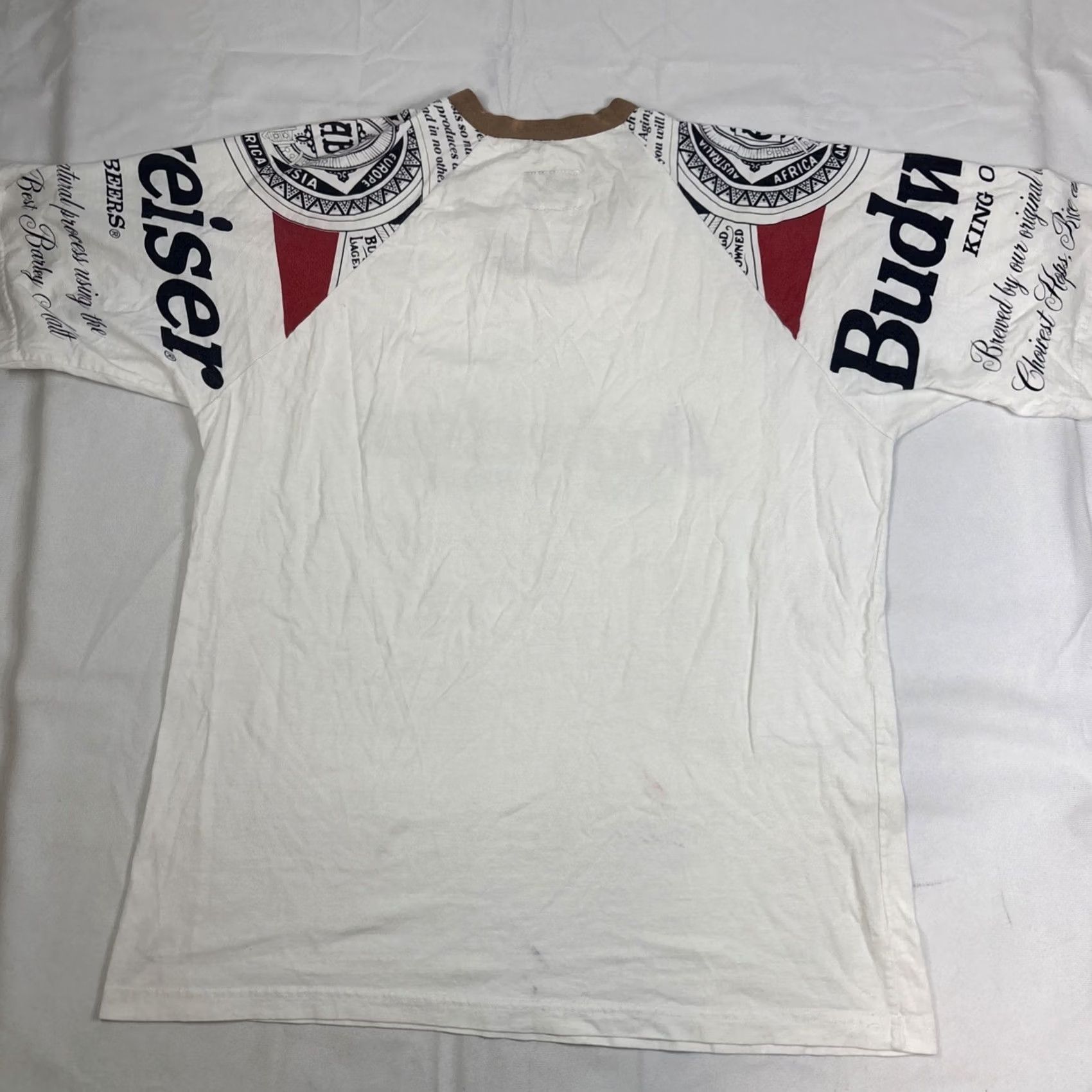 Budweiser VINTAGE Budweiser Calhoun T Shirt Men’s XL White Short Sleeve V-Neck Beer 2000 Y2K Sleeves Mens Size US XL / EU 56 / 4 - 7 Thumbnail