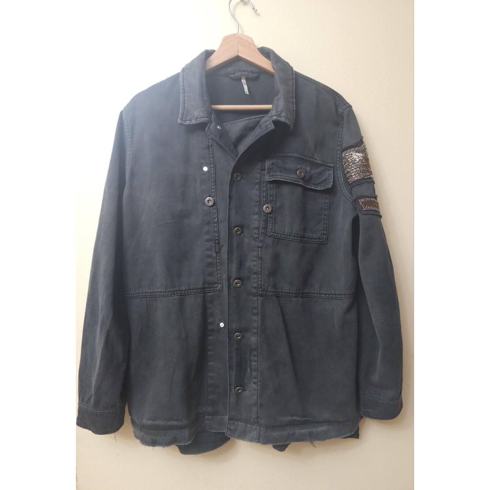 Free People Free People Embellished Military Utilitarian Jacket Eagle Size M / US 6-8 / IT 42-44 - 8 Thumbnail