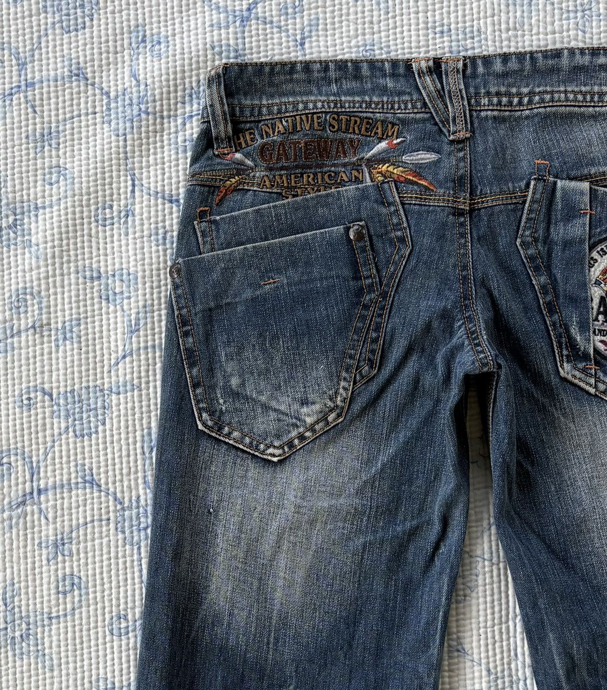 Japanese Brand Japanese Genes Native American Embroidered Bootcut Y2K Jeans Size US 32 / EU 48 - 9 Thumbnail