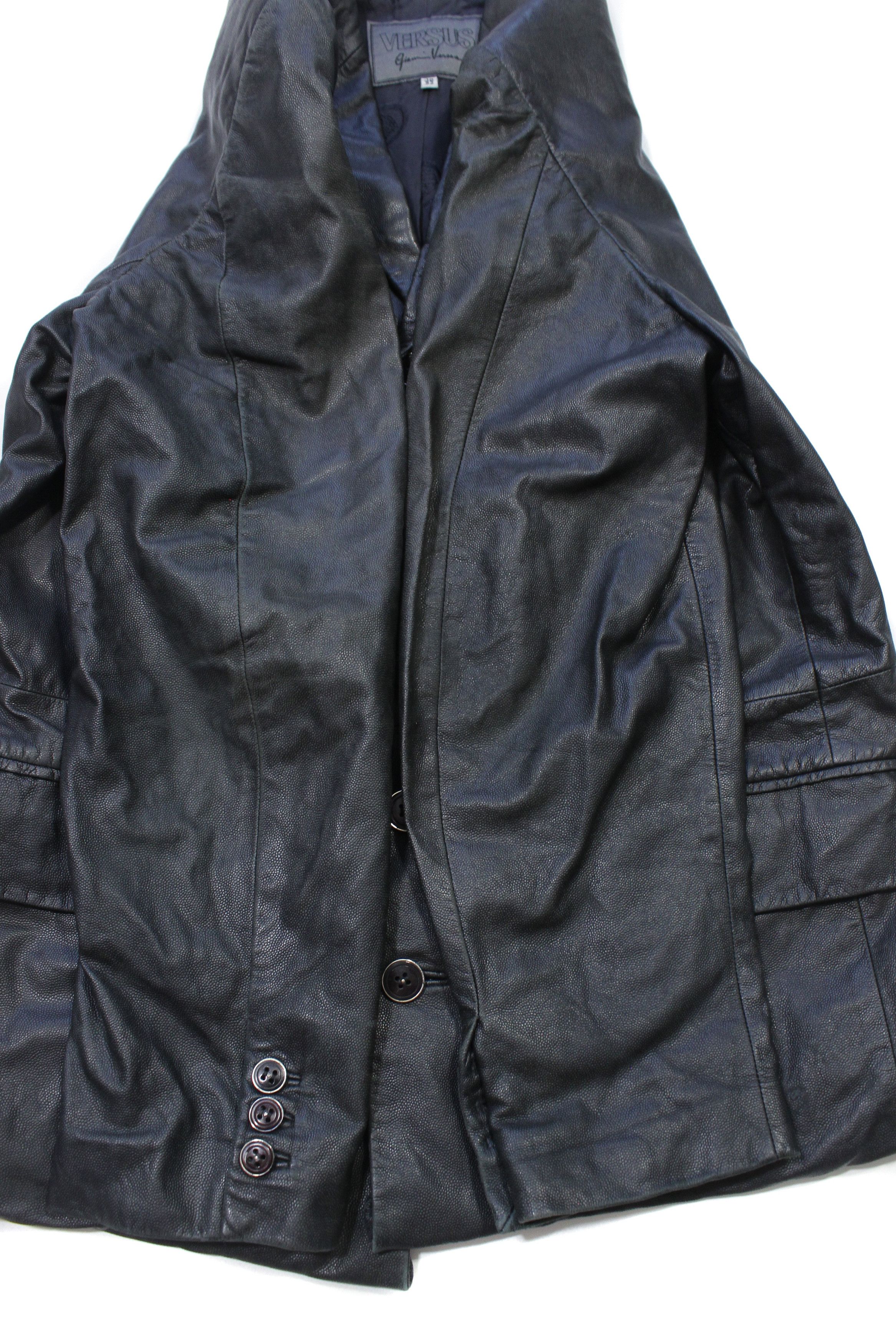Versace 90S Leather Jacket Vintage Size US L / EU 52-54 / 3 - 6 Thumbnail