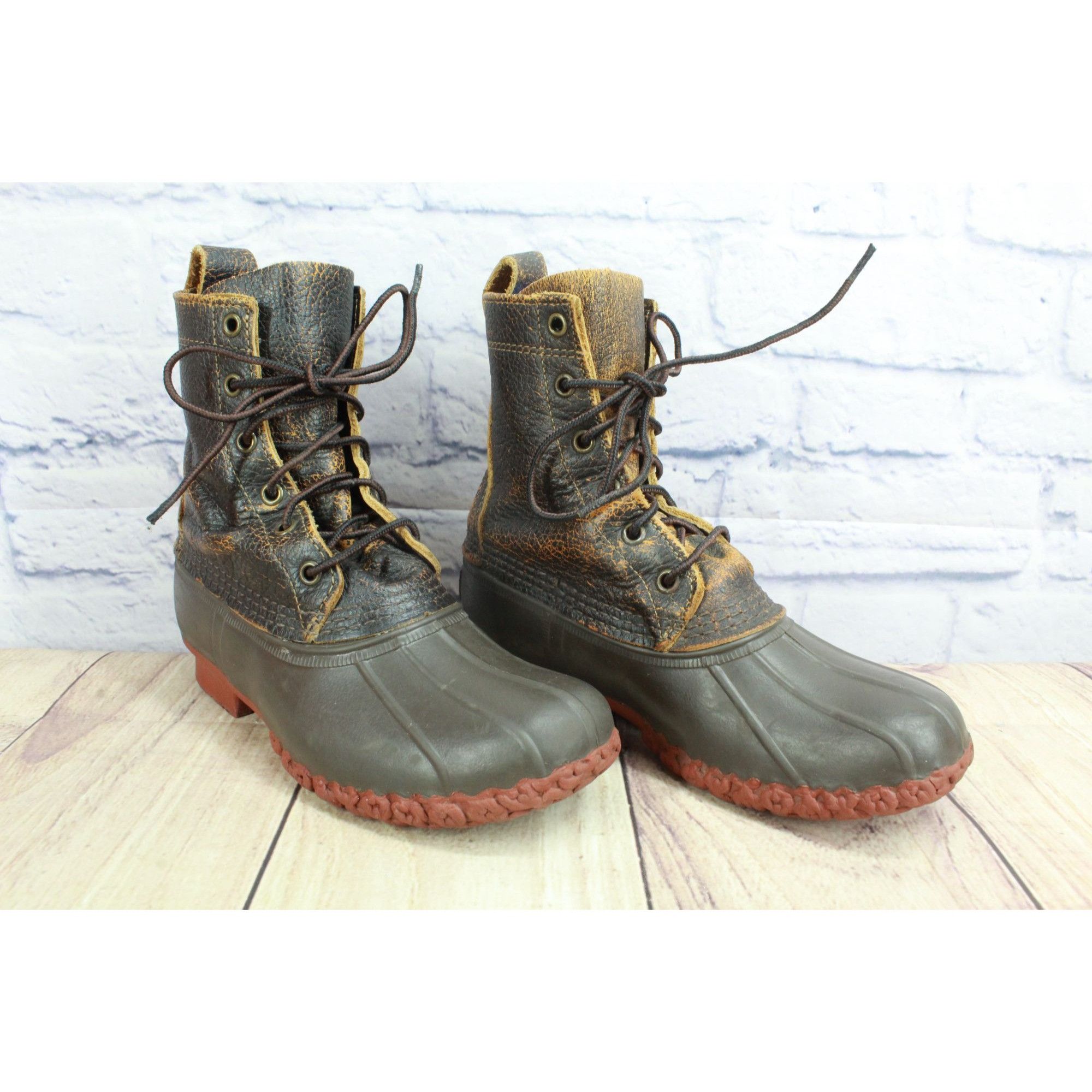 L.L. Bean LL Bean Women's Bean Boot Bison Dark Brown Brick Red Size 6 Size US 6 / IT 36 - 4 Thumbnail