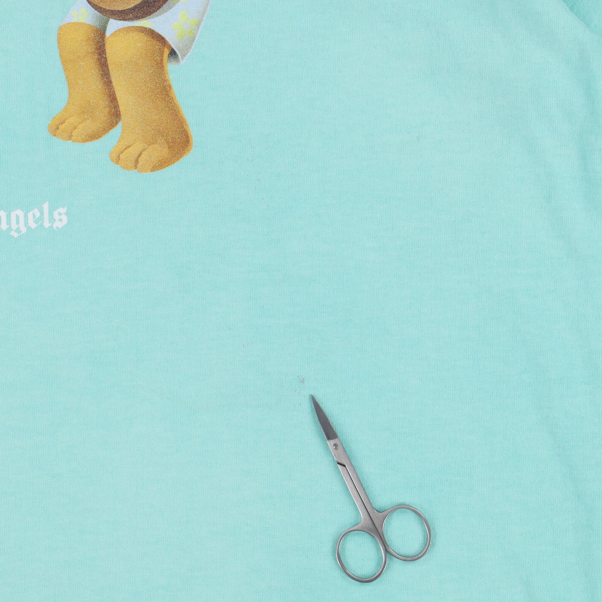 Palm Angels Turquoise Dancing Bears Logo Oversized T-Shirt Size S / US 4 / IT 40 - 8 Thumbnail