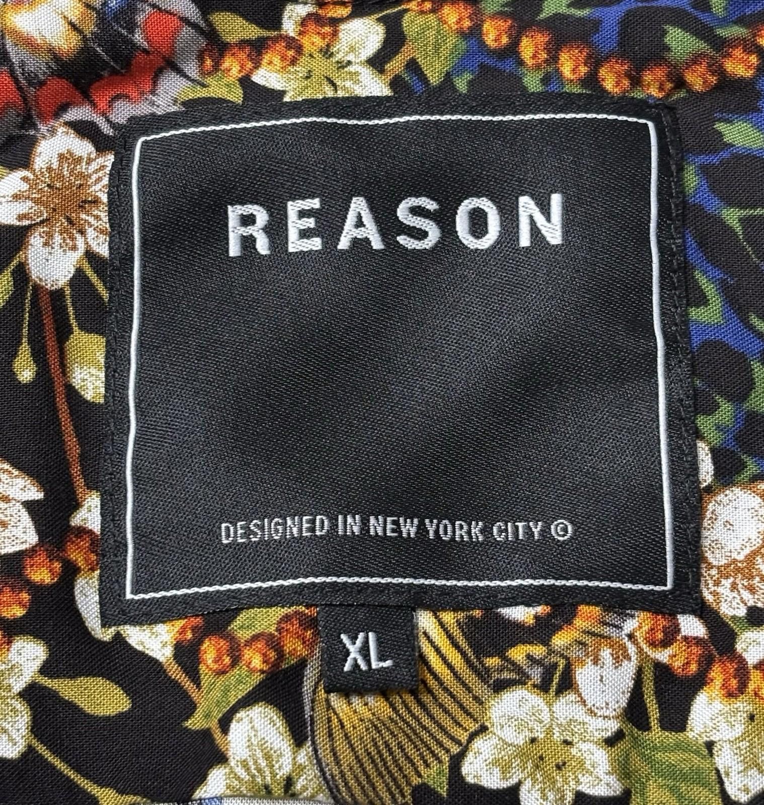 Reason Reason Shirt Men's Large Floral Abstract Butterfly Viscose Size US L / EU 52-54 / 3 - 2 Thumbnail