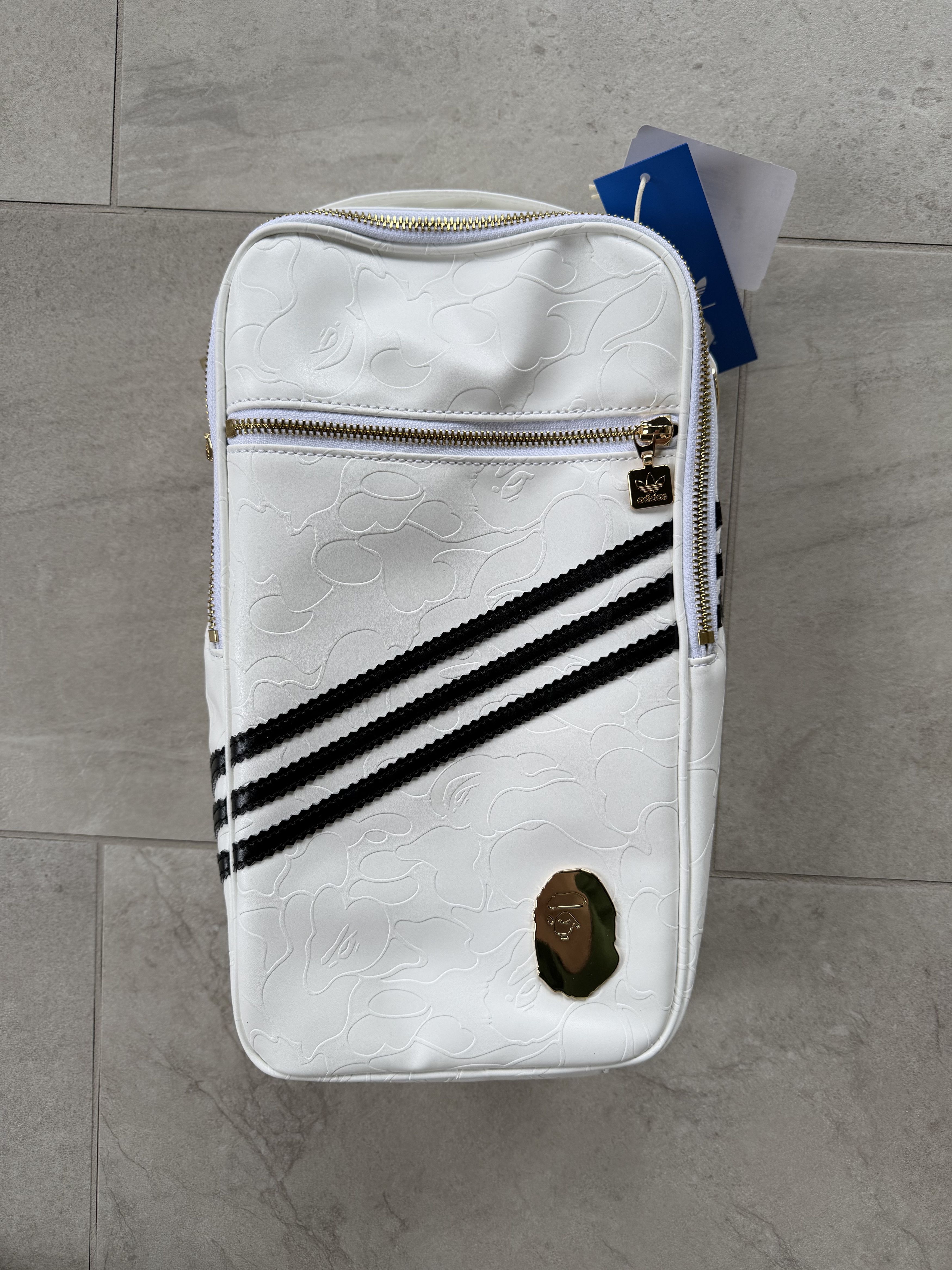 Adidas × Bape Bape Adidas Shoulder Bag in White Leather Size ONE SIZE - 2 Thumbnail