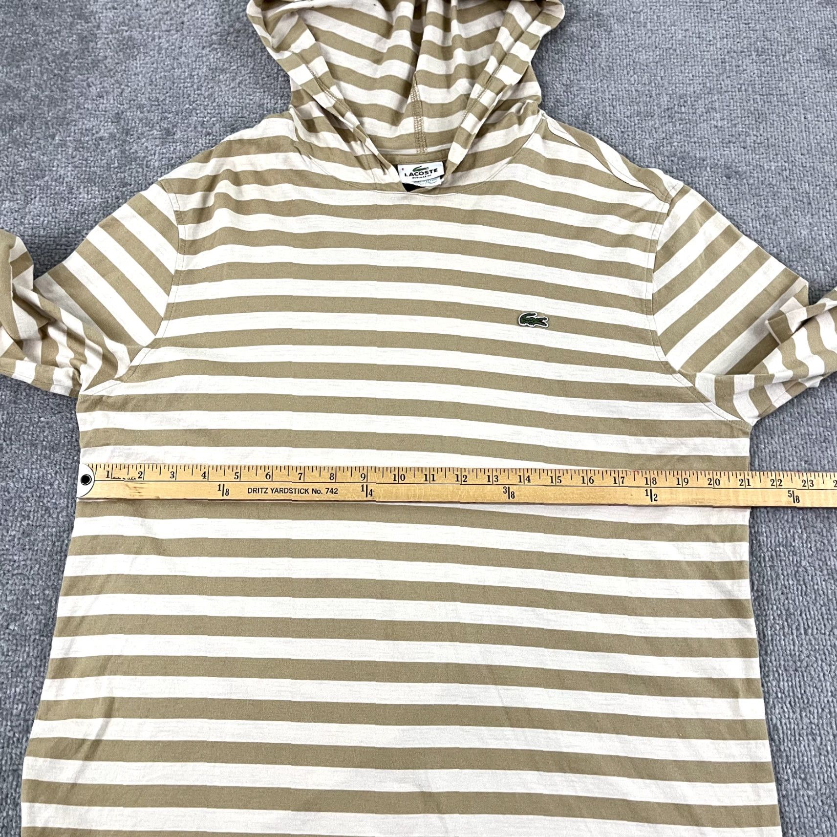 Lacoste Vintage Lacoste Men's Hoodie Size XL Brown Striped Lightweight Pullover Preppy Casual Size US XL / EU 56 / 4 - 5 Thumbnail