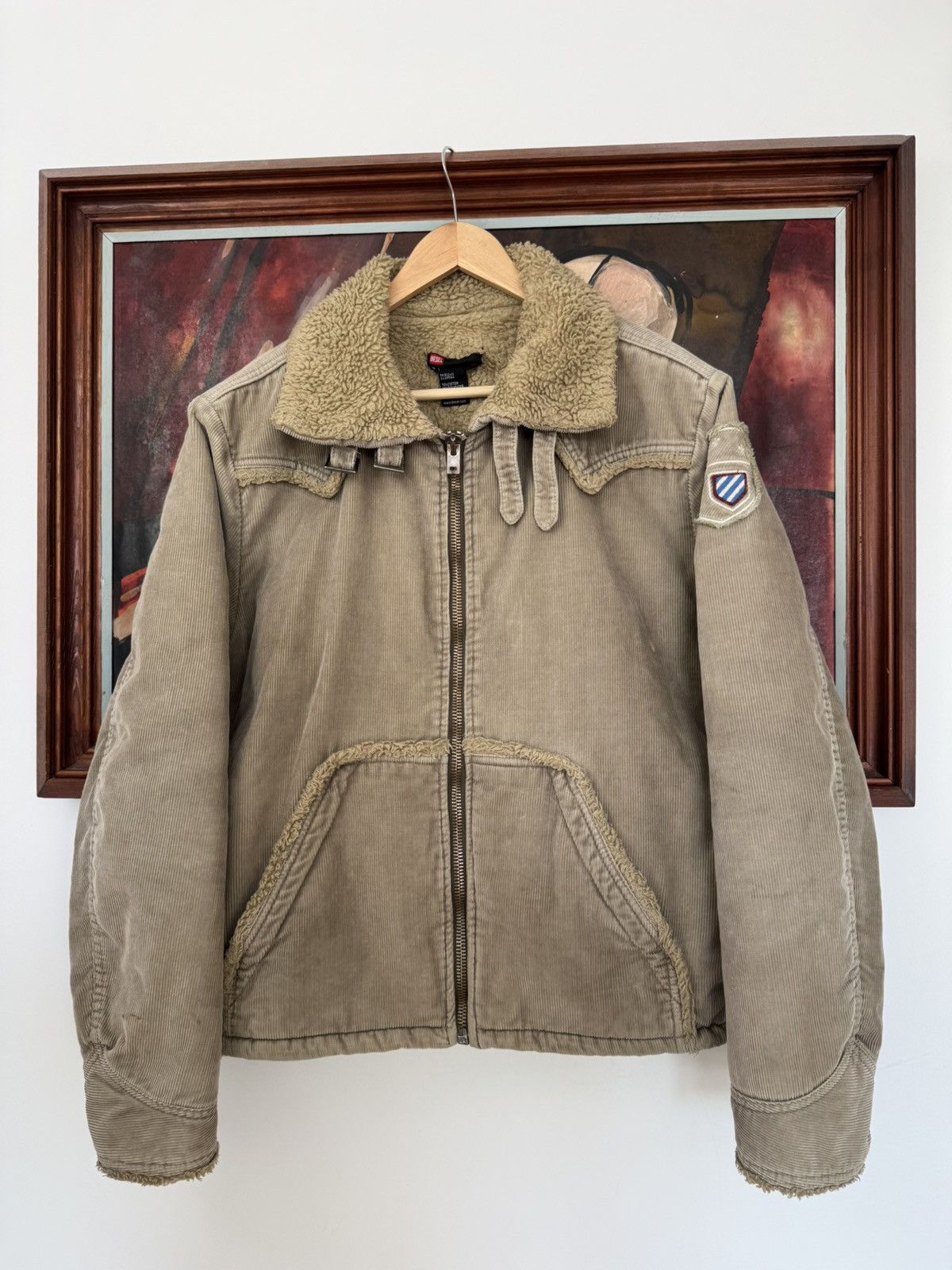 Diesel Diesel Jacket Sherpa Vintage Velvet Corduroy Retro Hype y2K Size US L / EU 52-54 / 3 - 1 Thumbnail