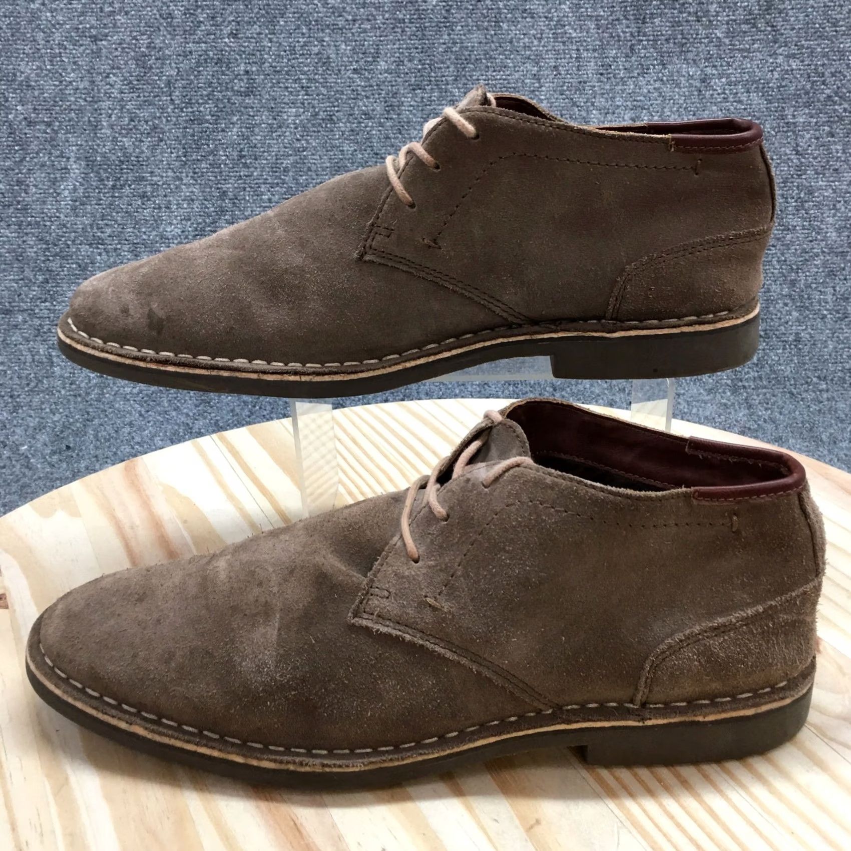 Kenneth Cole Kenneth Cole Reaction Boots Mens 13 Desert Sun Chukka Brown Leather Lace Up Size US 13 / EU 46 - 3 Thumbnail