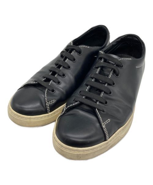 Prada PRADA Leather Sneakers Black 8 (26cm) Size US 8 / EU 41 - 1 Thumbnail