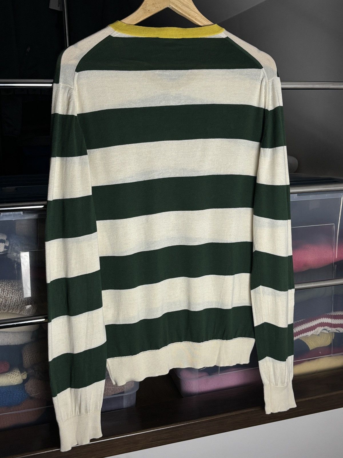 Burberry Vintage Striped Rugby Thin Sweater Old Money