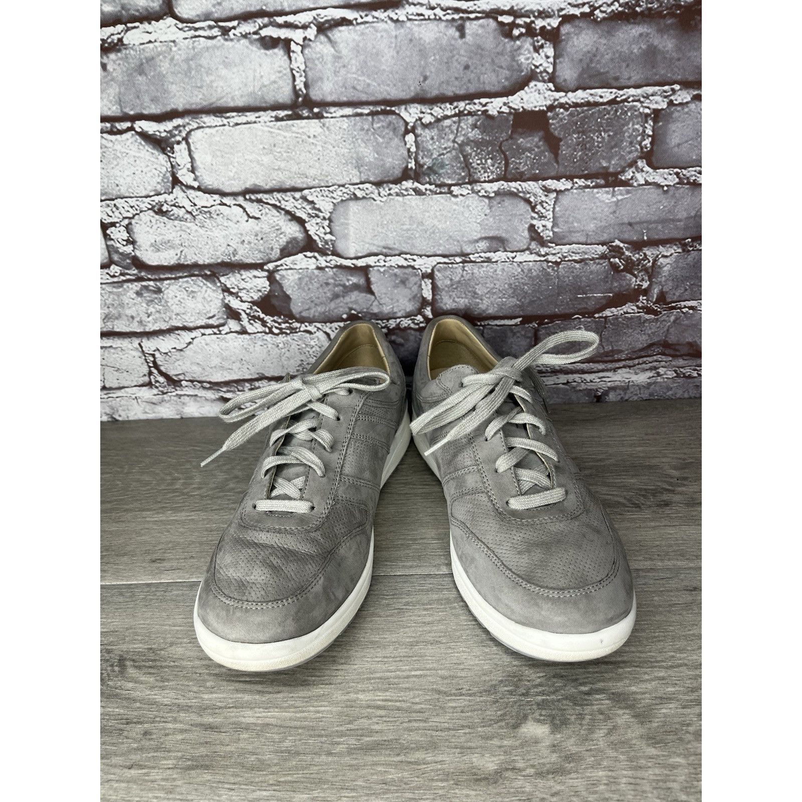 Mephisto Mephisto Rebeca Perf Runoff Gray Leather White Comfort Shoes Size US 9.5 / IT 39.5 - 2 Thumbnail