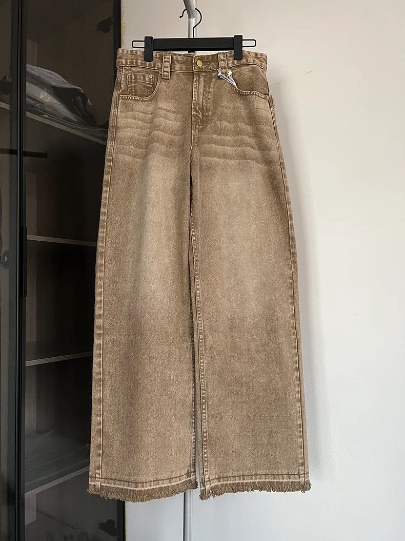Designer Washed faded loose baggy cleanfit yuppie y2k jeans Size US 30 / EU 46 - 3 Thumbnail