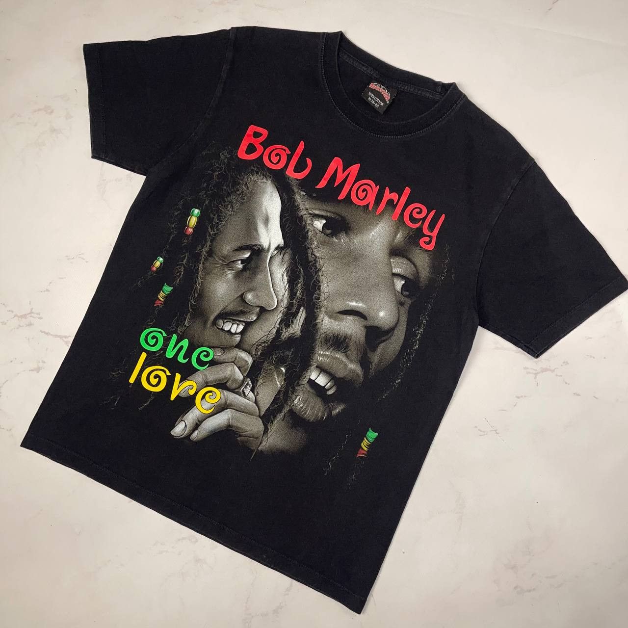 Vintage Vintage X Band Tees Bob Marley One Love Legend Tshirt Sz M Size US M / EU 48-50 / 2 - 2 Thumbnail