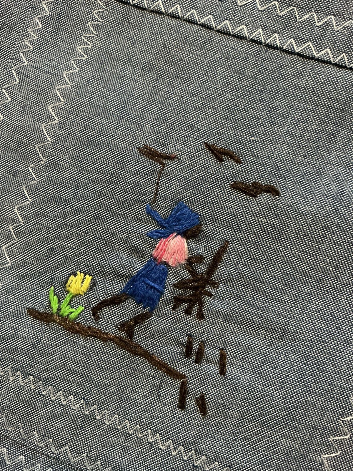Vintage Vintage Blue Chambray Embroidered Guayabera Folk Art Shirt Size US M / EU 48-50 / 2 - 5 Thumbnail