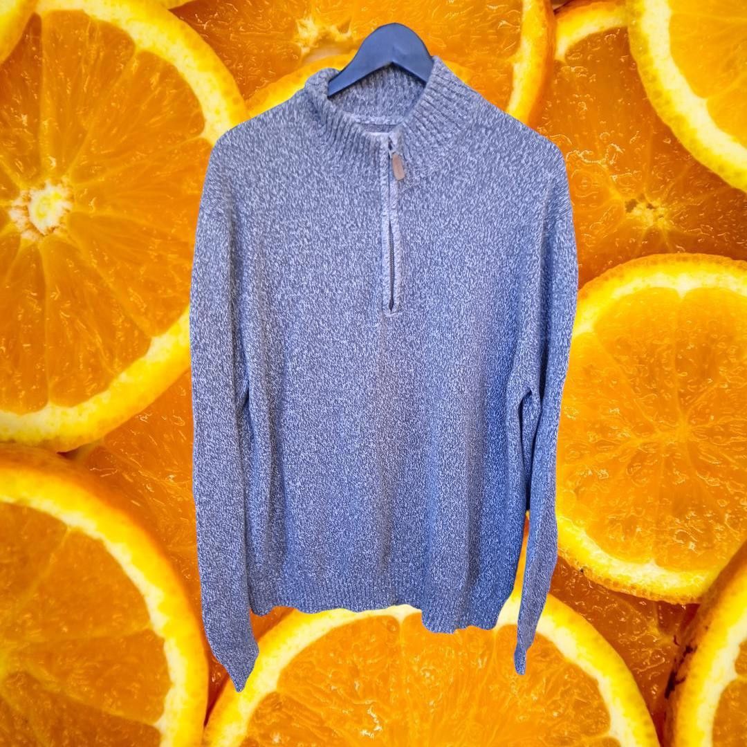 Other St John's Bay 1/4 Zip Marled Gray Sweater 100% Cotton Size 2 Size US XL / EU 56 / 4 - 3 Thumbnail
