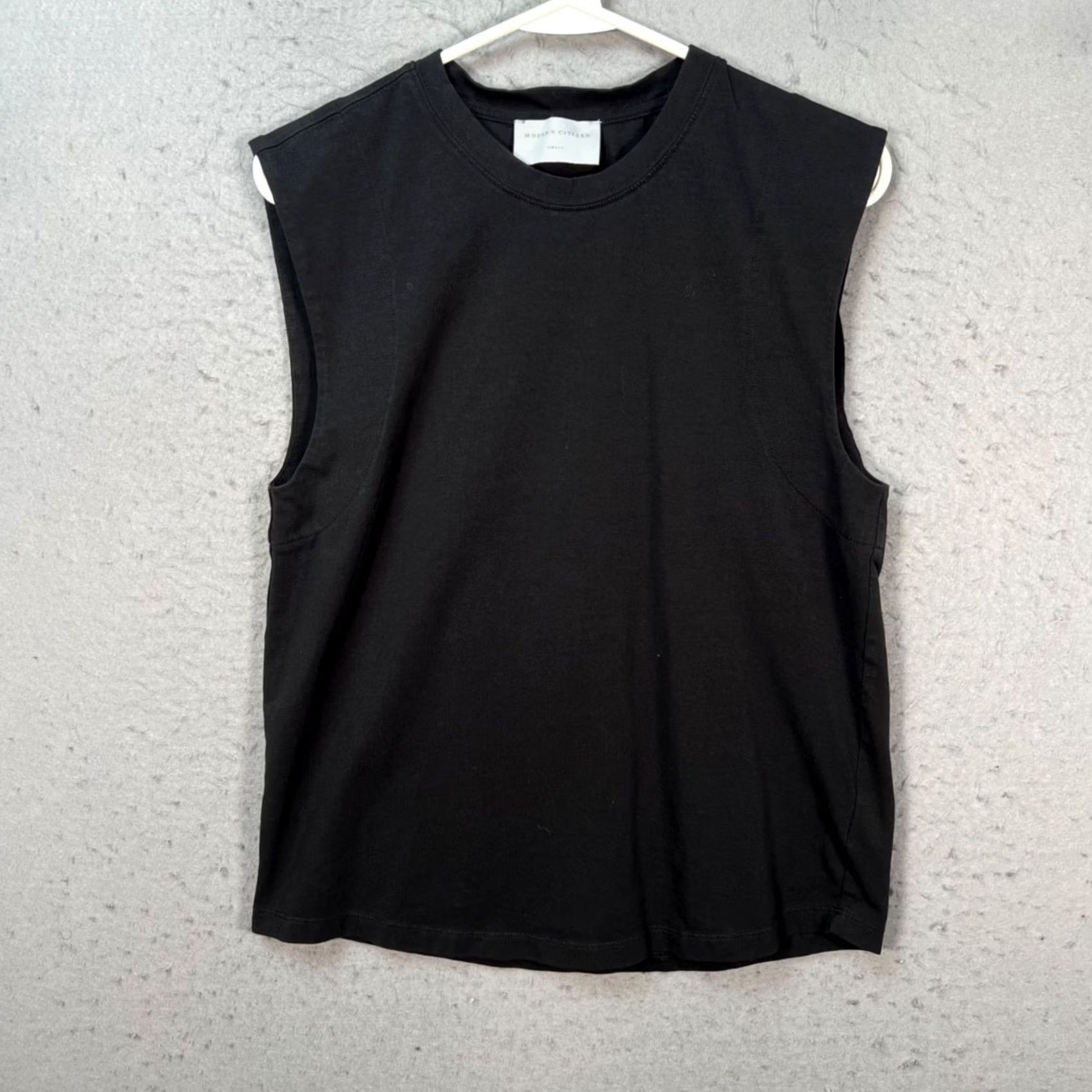 Citizen Modern Citizen Tank Top Womens Small Black Sleeveless Organic Cotton Blend Crew Neck Casual All Season Regular Fit Size S / US 4 / IT 40 - 2 Thumbnail