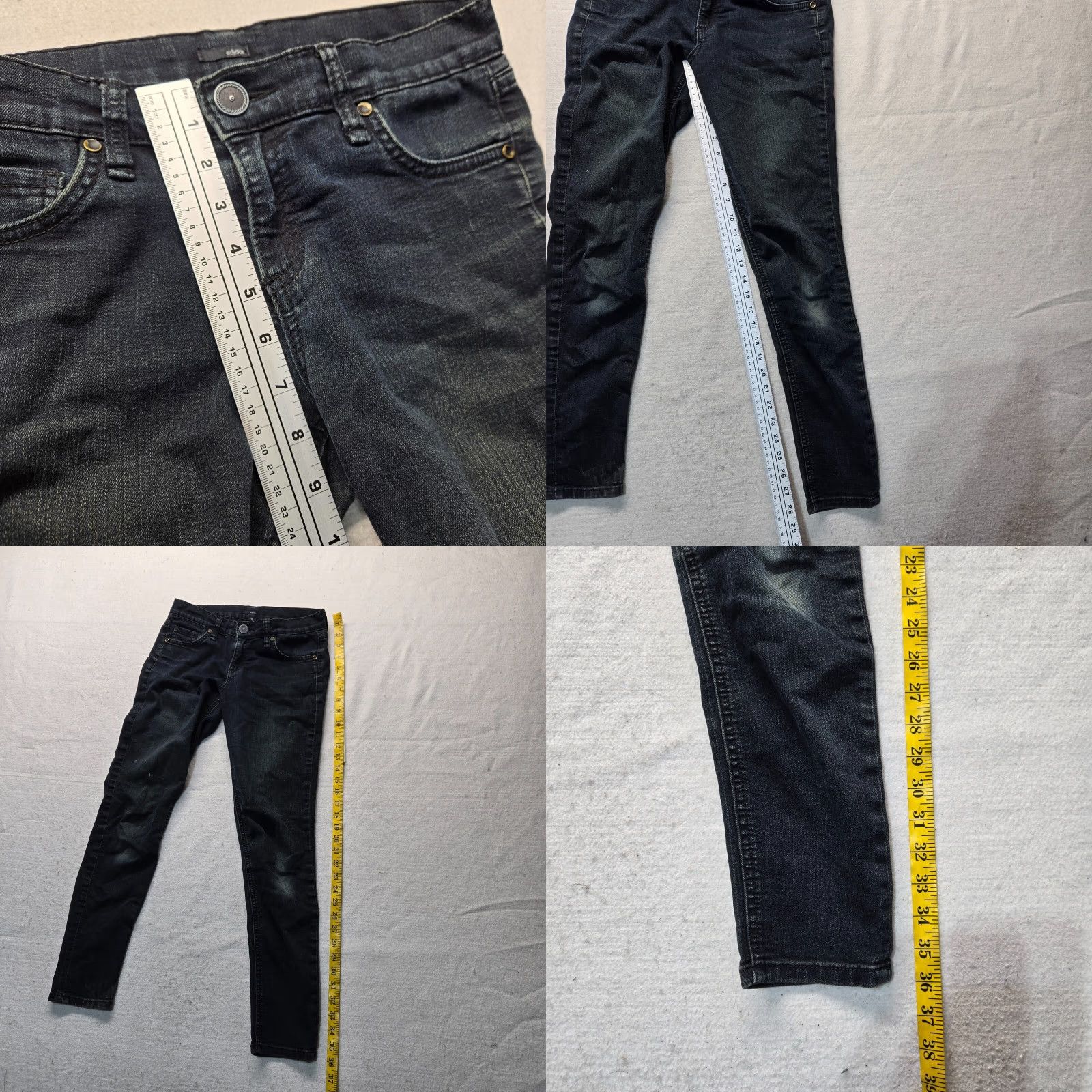 Vintage Edyson Edyson Solid Black Skinny Jeans Denim Pants Adult Women's Size 27 Size 27" / US 4 / IT 40 - 8 Thumbnail