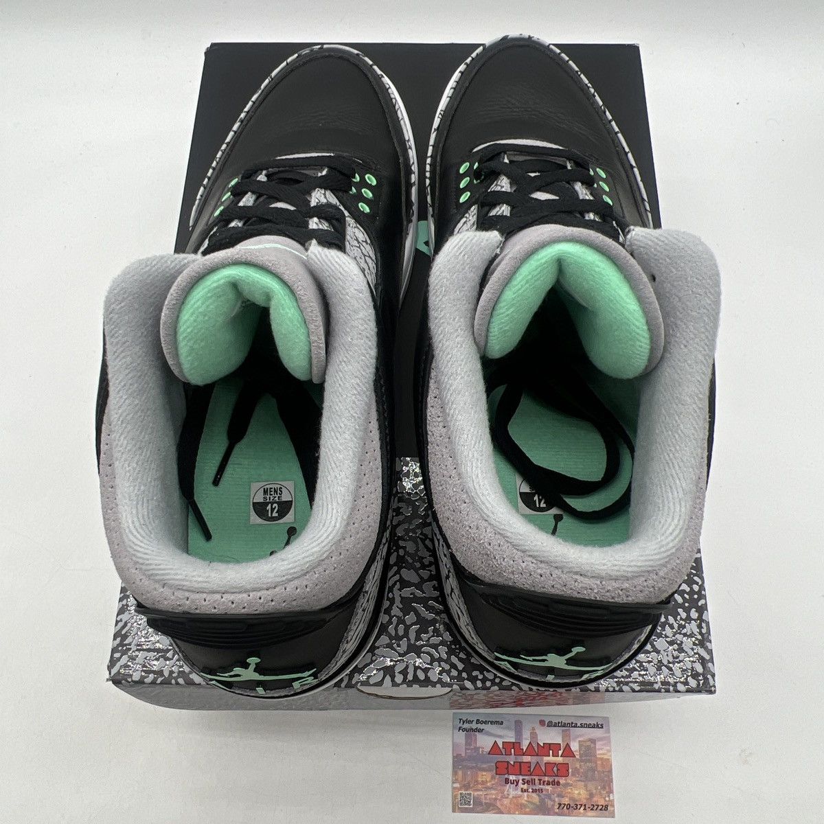 Jordan Brand Air Jordan 3 green glow Size US 12 / EU 45 - 7 Thumbnail