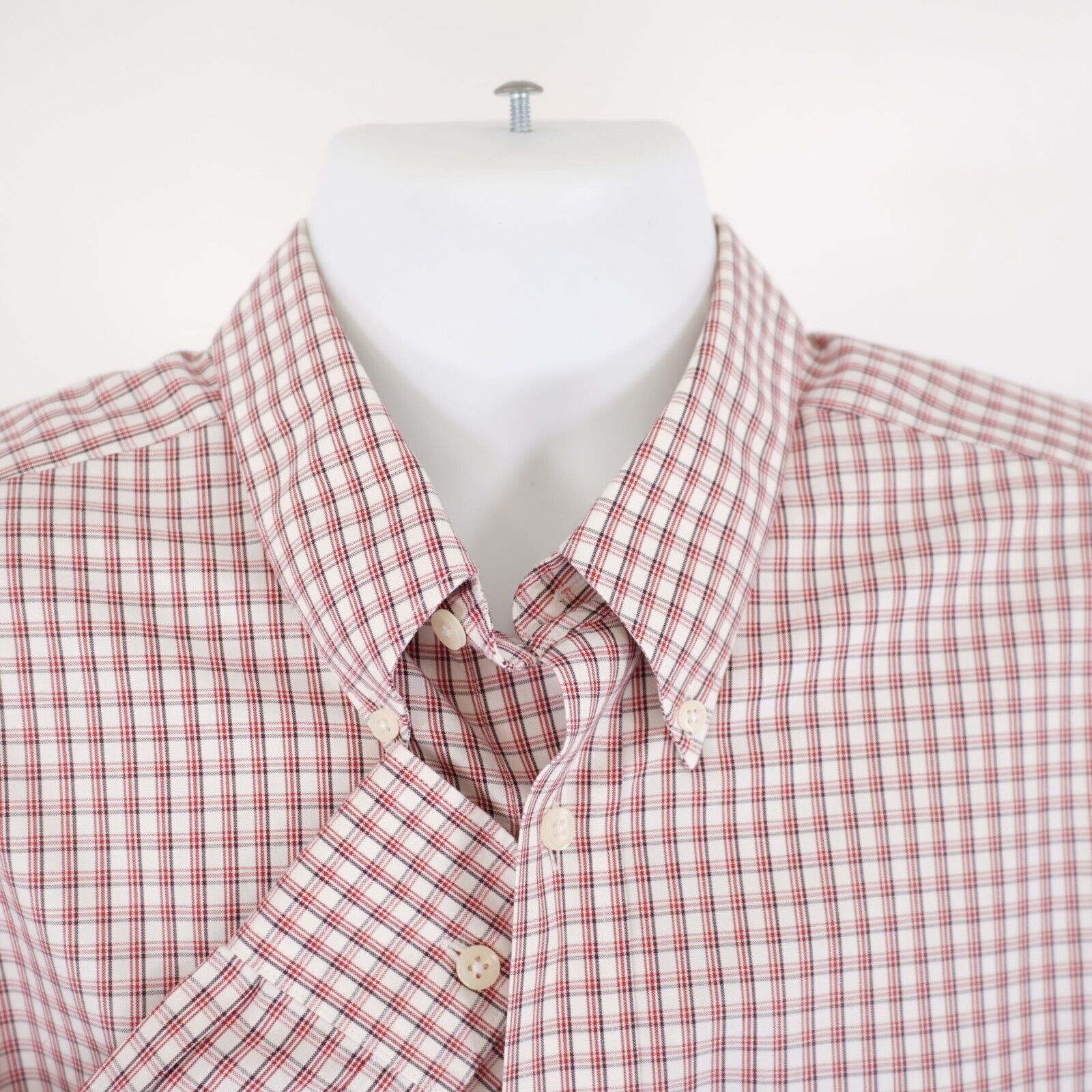 Eddie Bauer Eddie Bauer Wrinkle Resistant Red Black White Plaid Large Bu Size US L / EU 52-54 / 3 - 3 Thumbnail