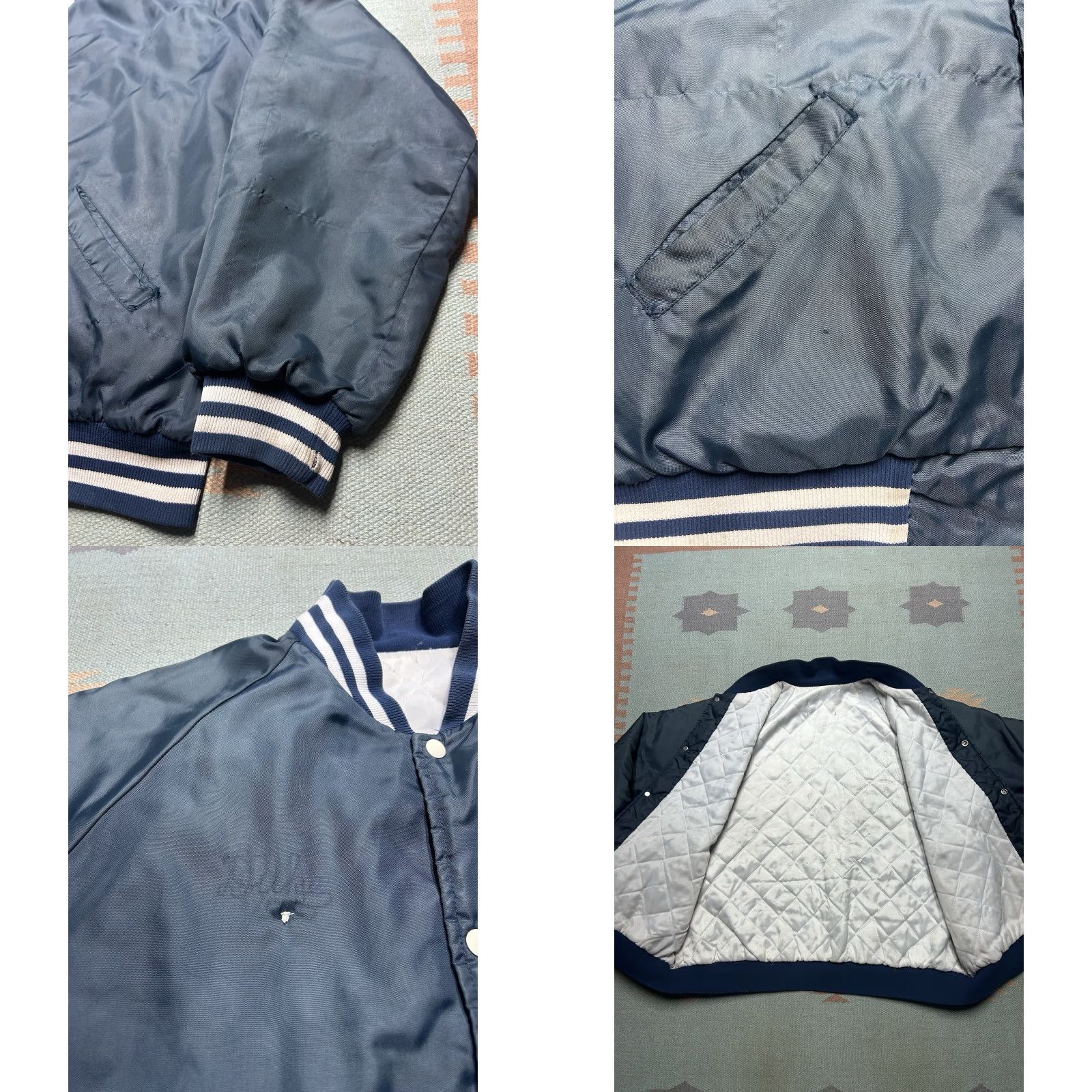 Vintage VINTAGE 80s Satin Jacket South End Little League Baseball Bay City Michigan XL Jacket Men Womens? Size US XL / EU 56 / 4 - 8 Thumbnail